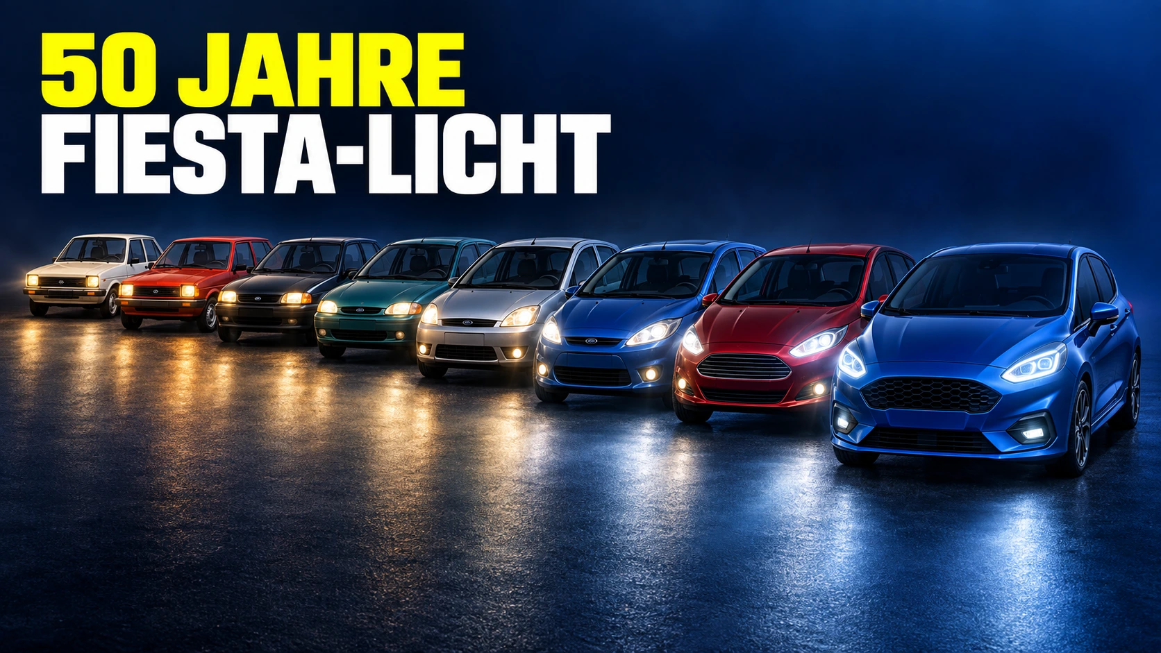 50 Jahre Ford Fiesta: Acht Generationen, acht Antworten auf die Birnenfrage (mit KI erzeugt)