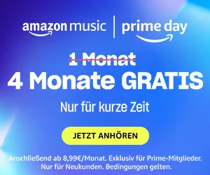 Amazon Music Unlimited 4 Monate Gratis testen am Amazon Prime Day 2023