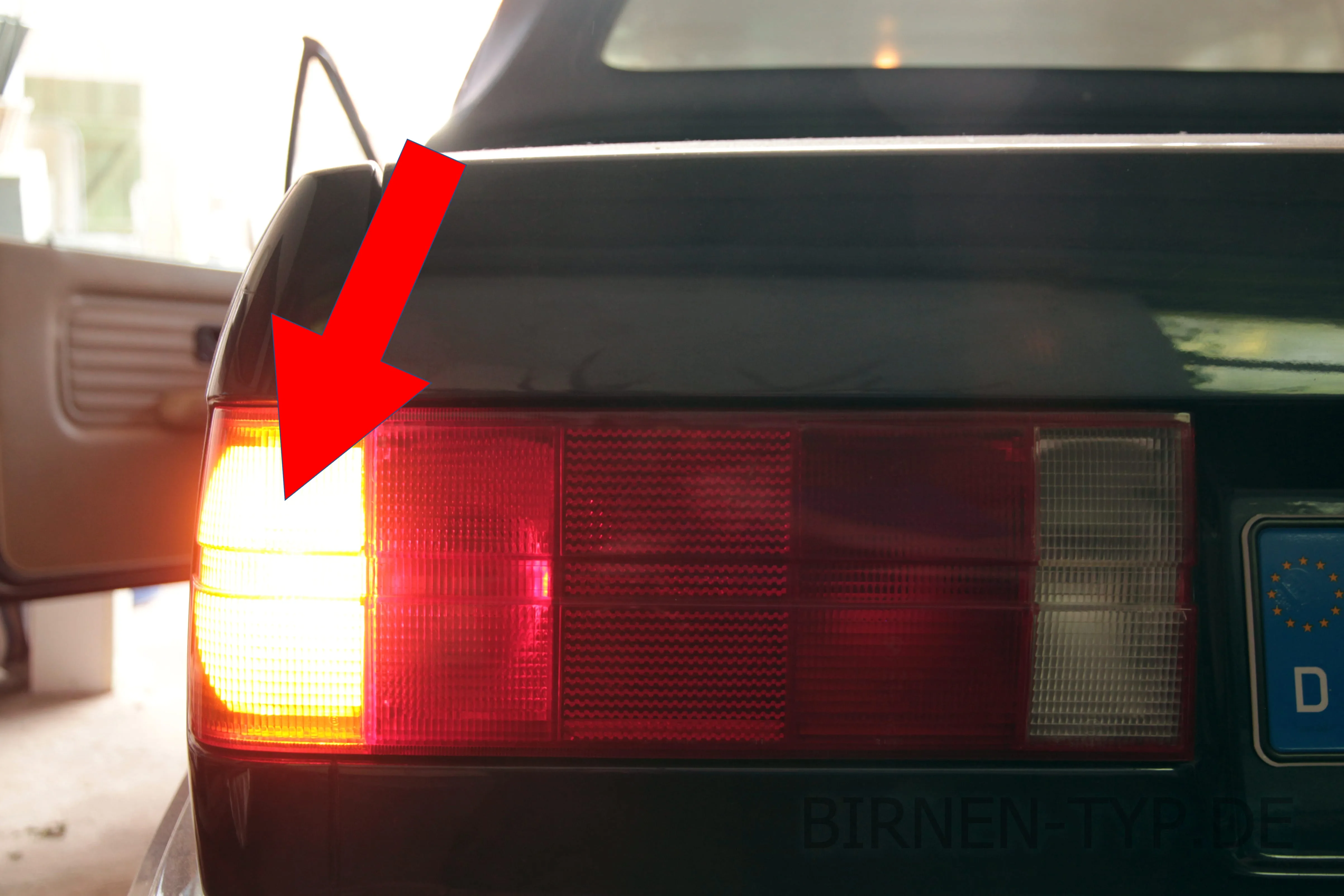 Blinker hinten des BMW 3er — vor Facelift