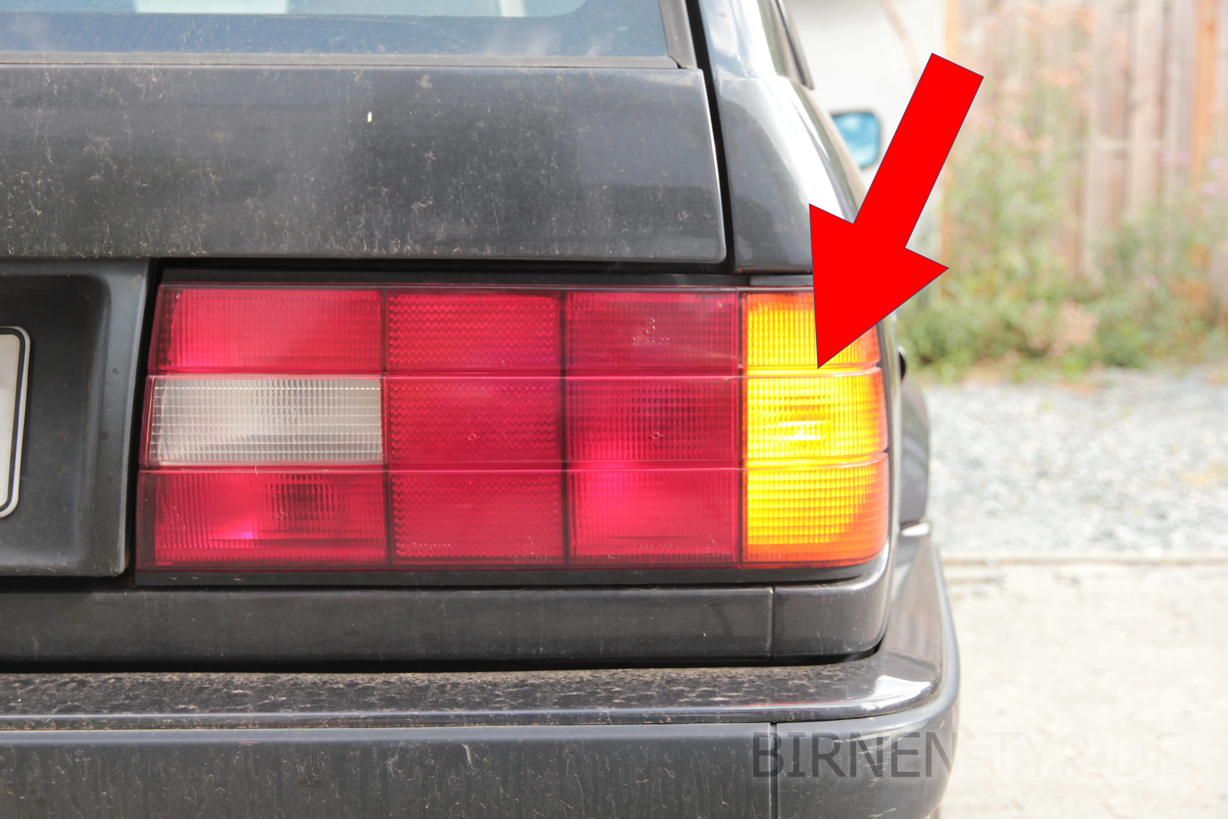 Blinker hinten des BMW 3er — nach Facelift