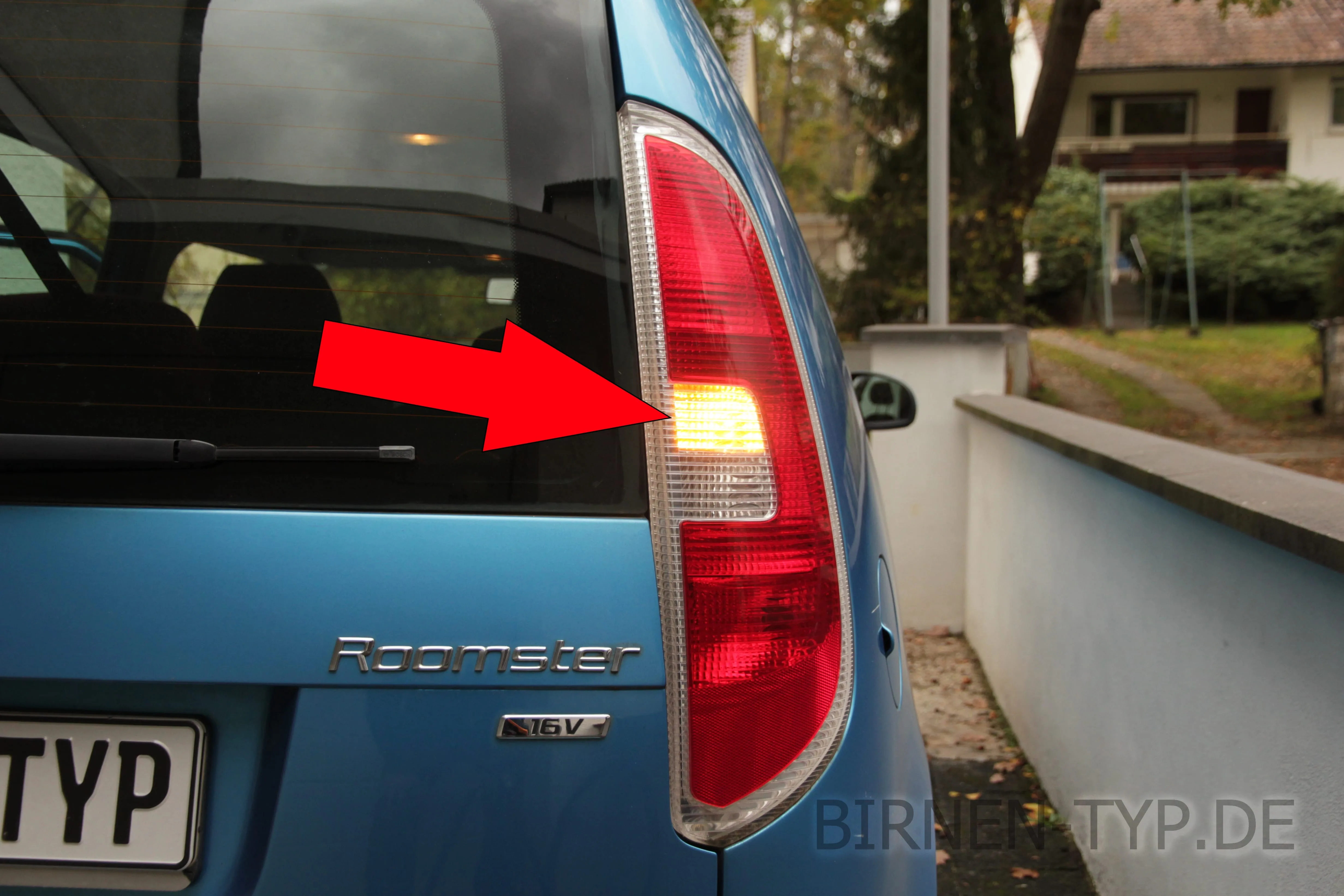 Blinker hinten des Škoda Roomster