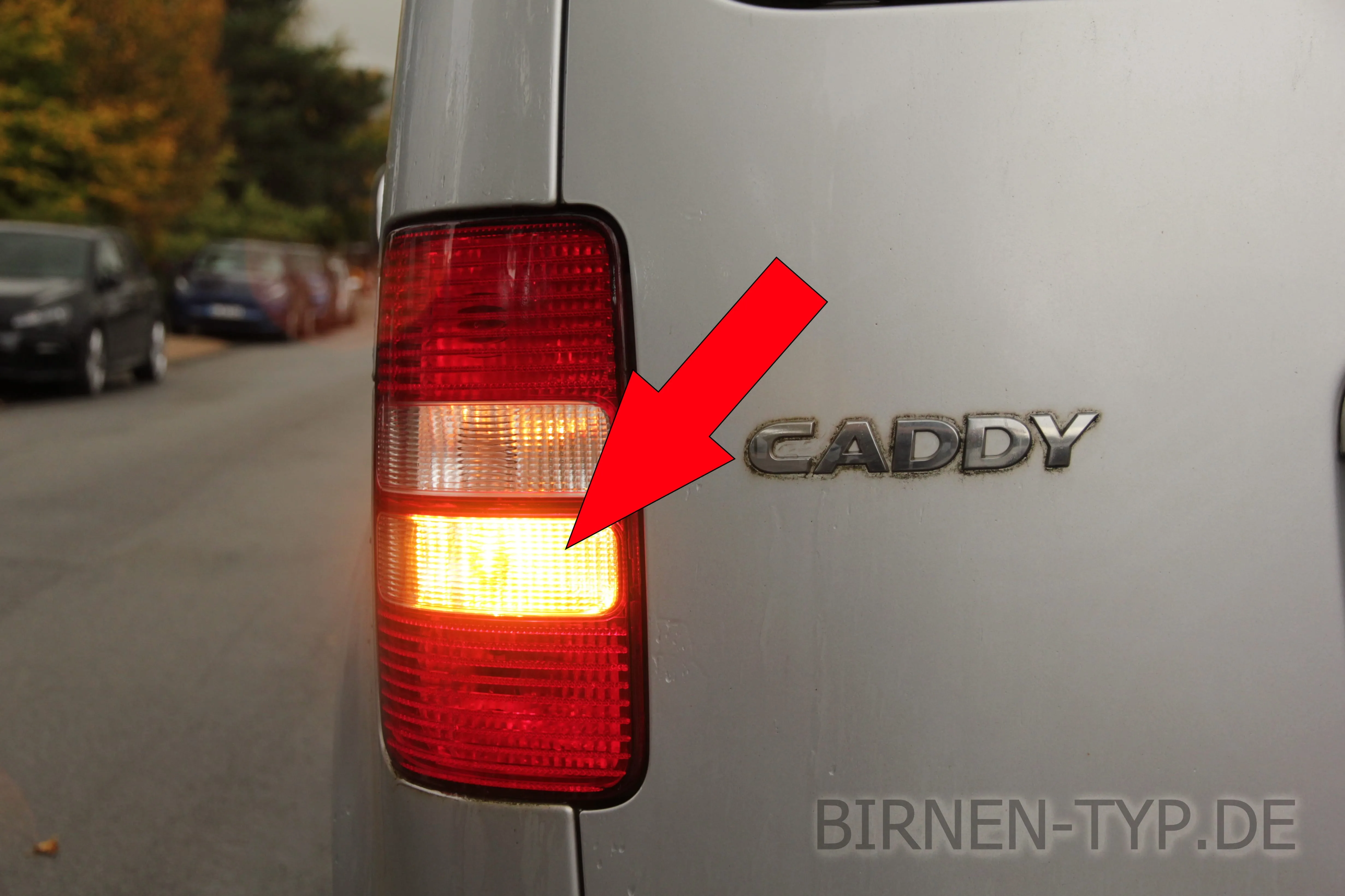 Blinker hinten des VW Caddy 3