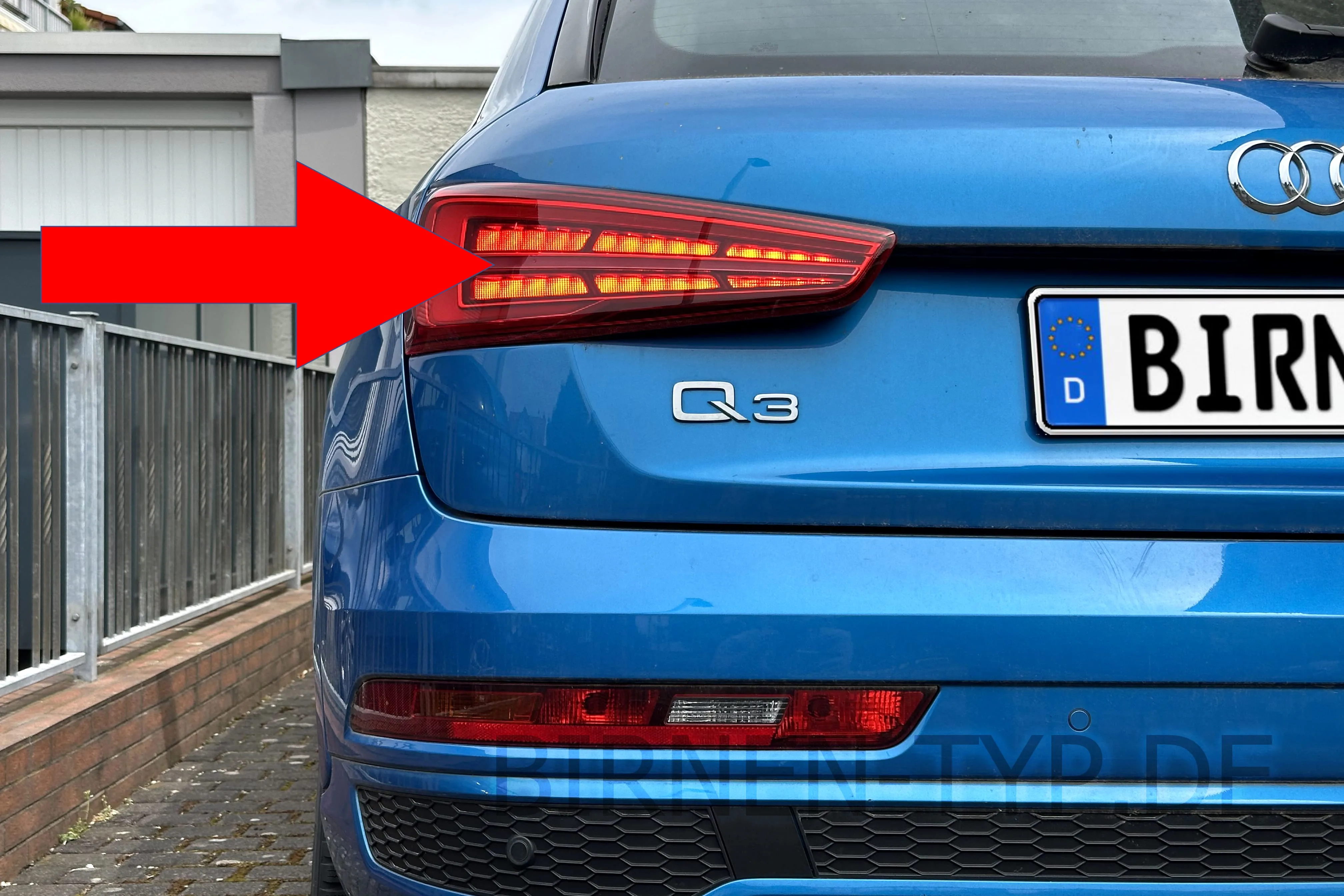 Bremslicht des Audi Q3 1. Gen