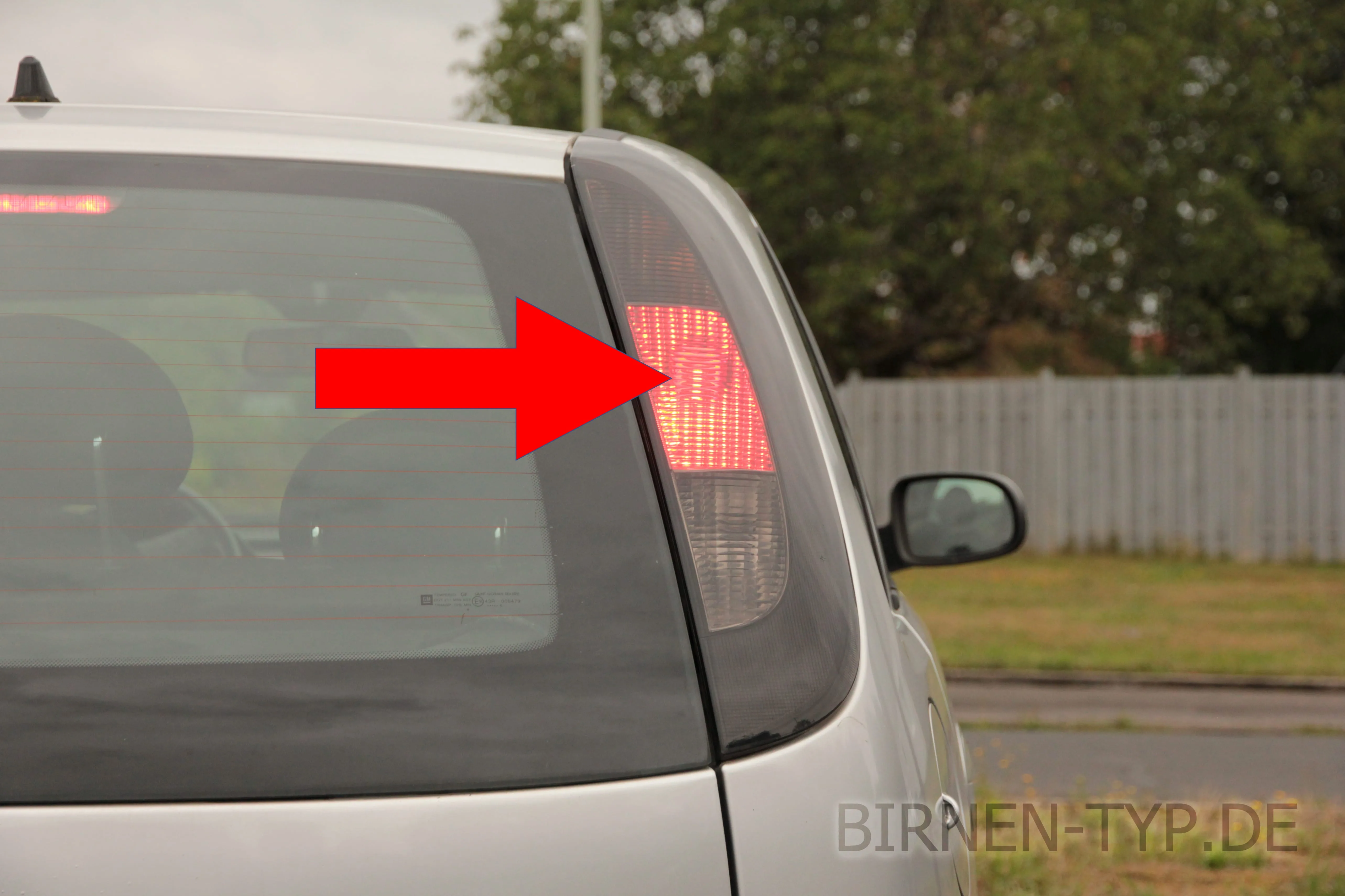Bremslicht des Opel Corsa C