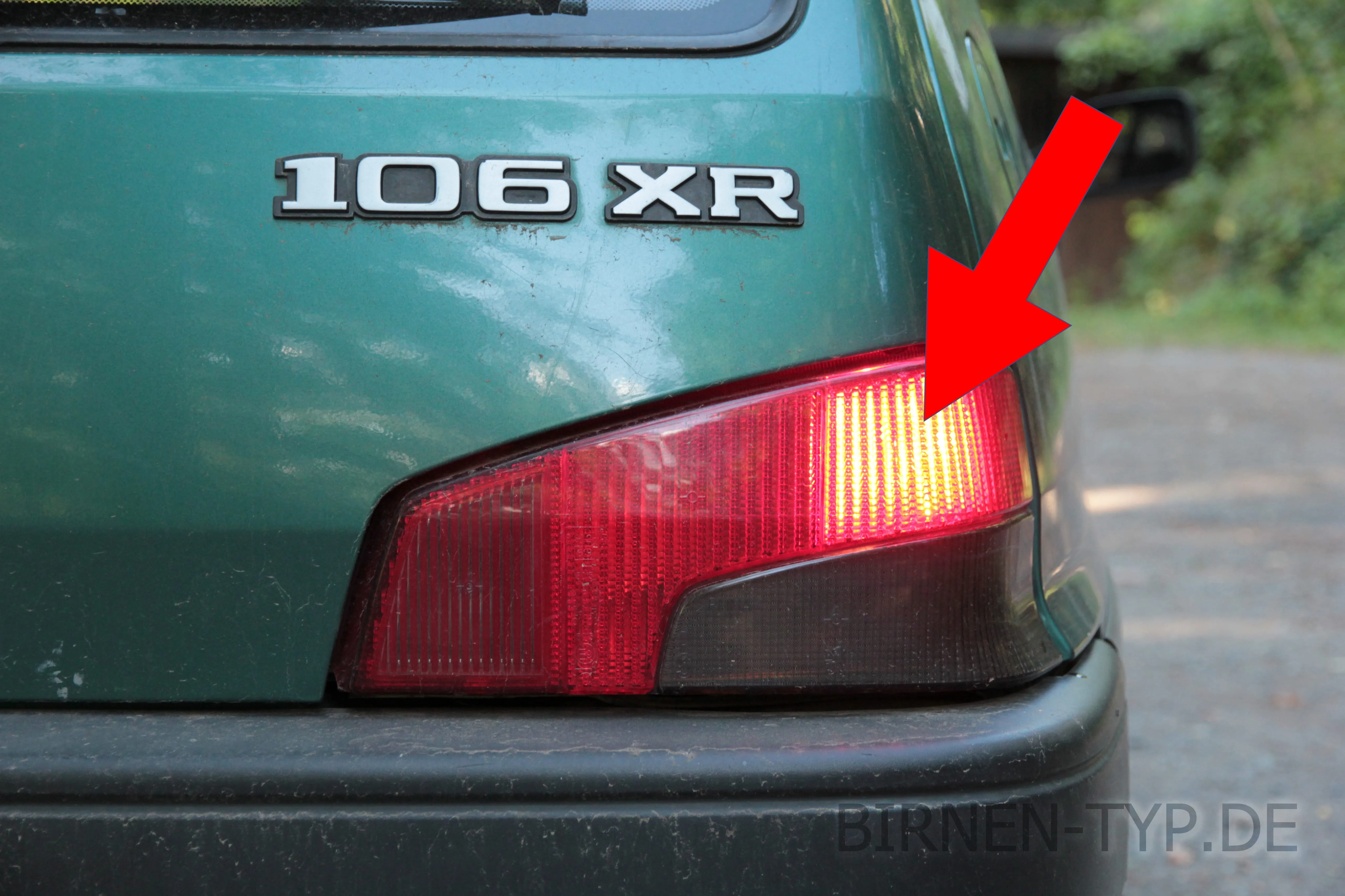 Bremslicht des Peugeot 106