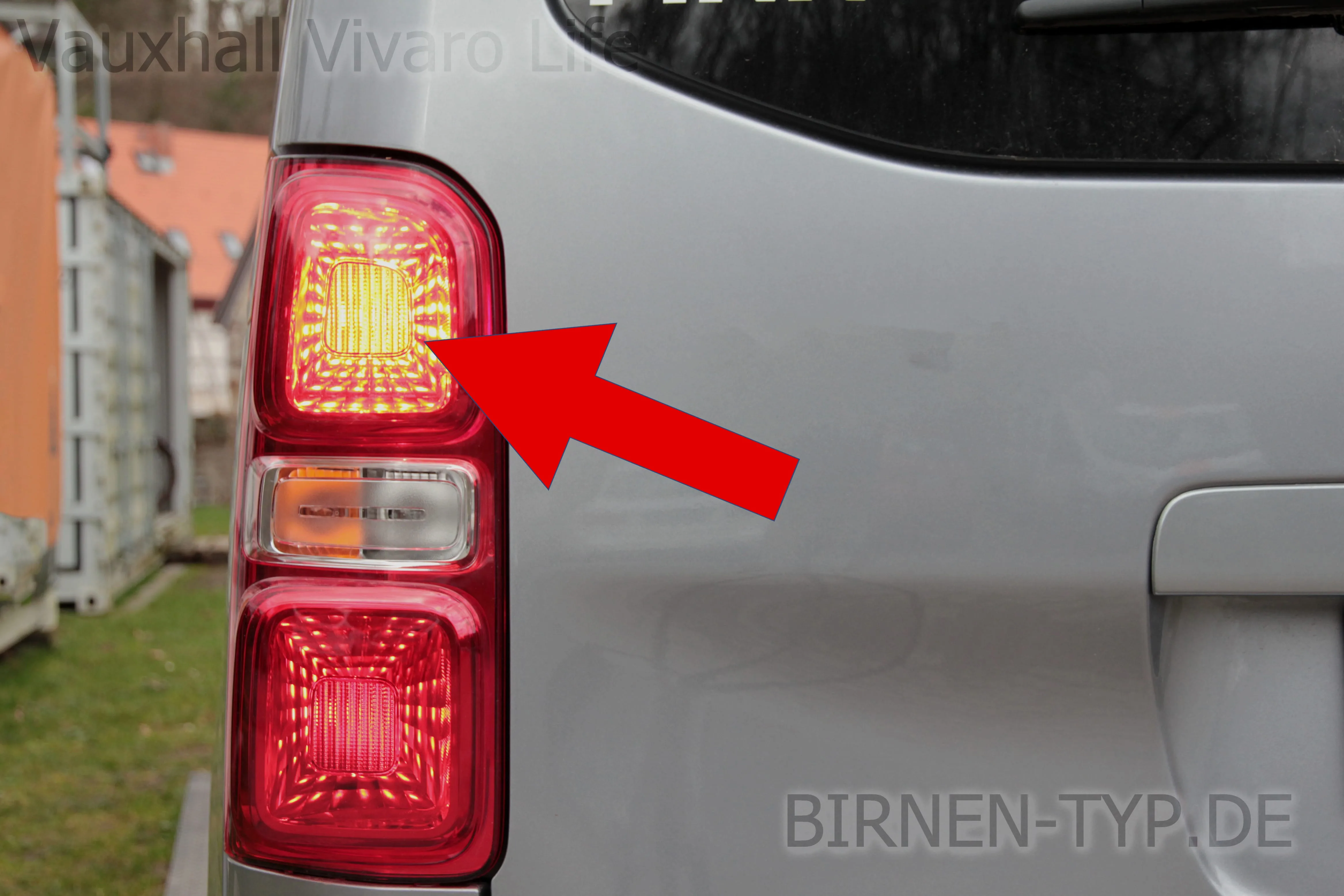 Bremslicht des Vauxhall Vivaro Life