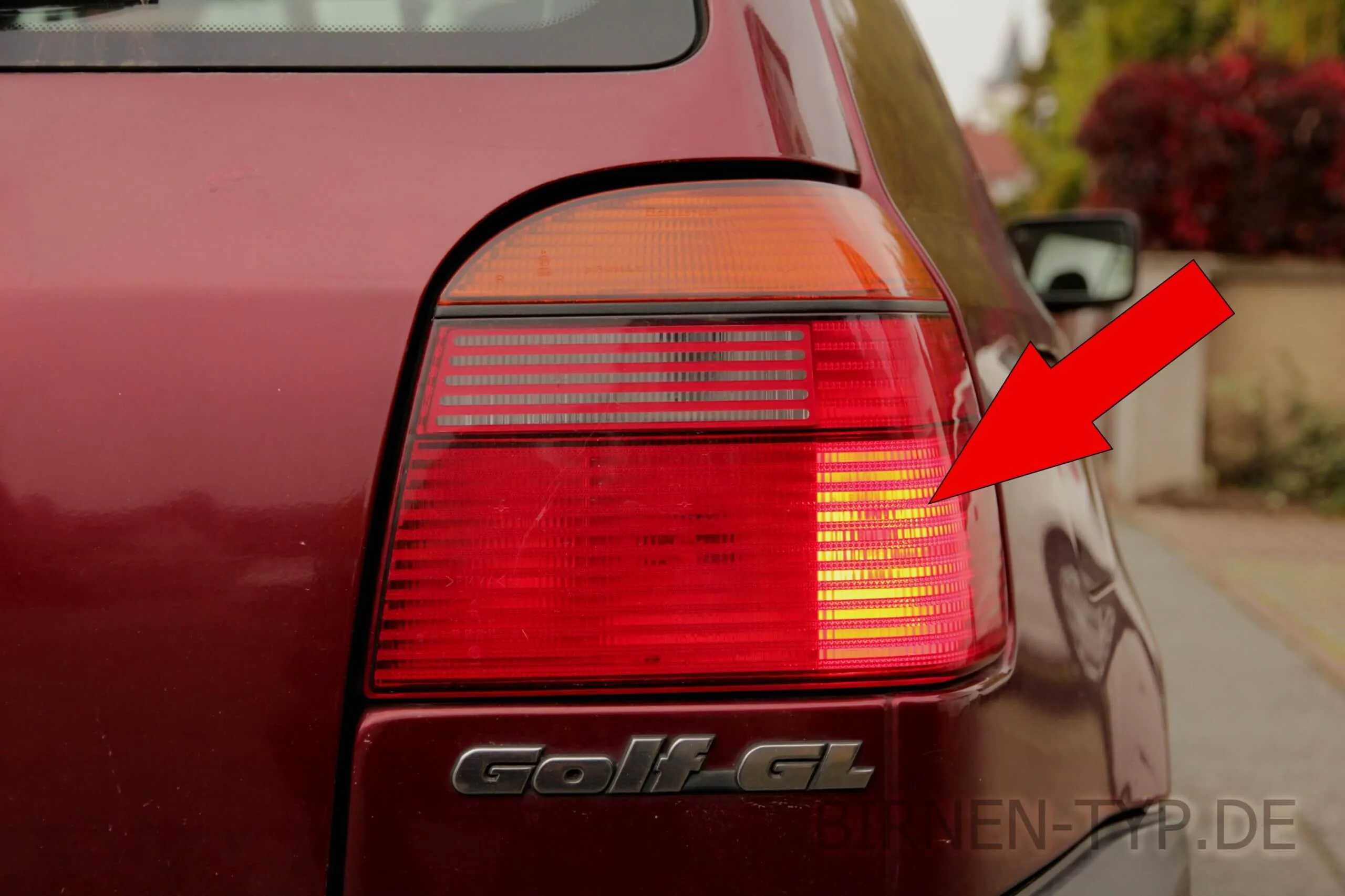 Bremslicht des VW Golf 3