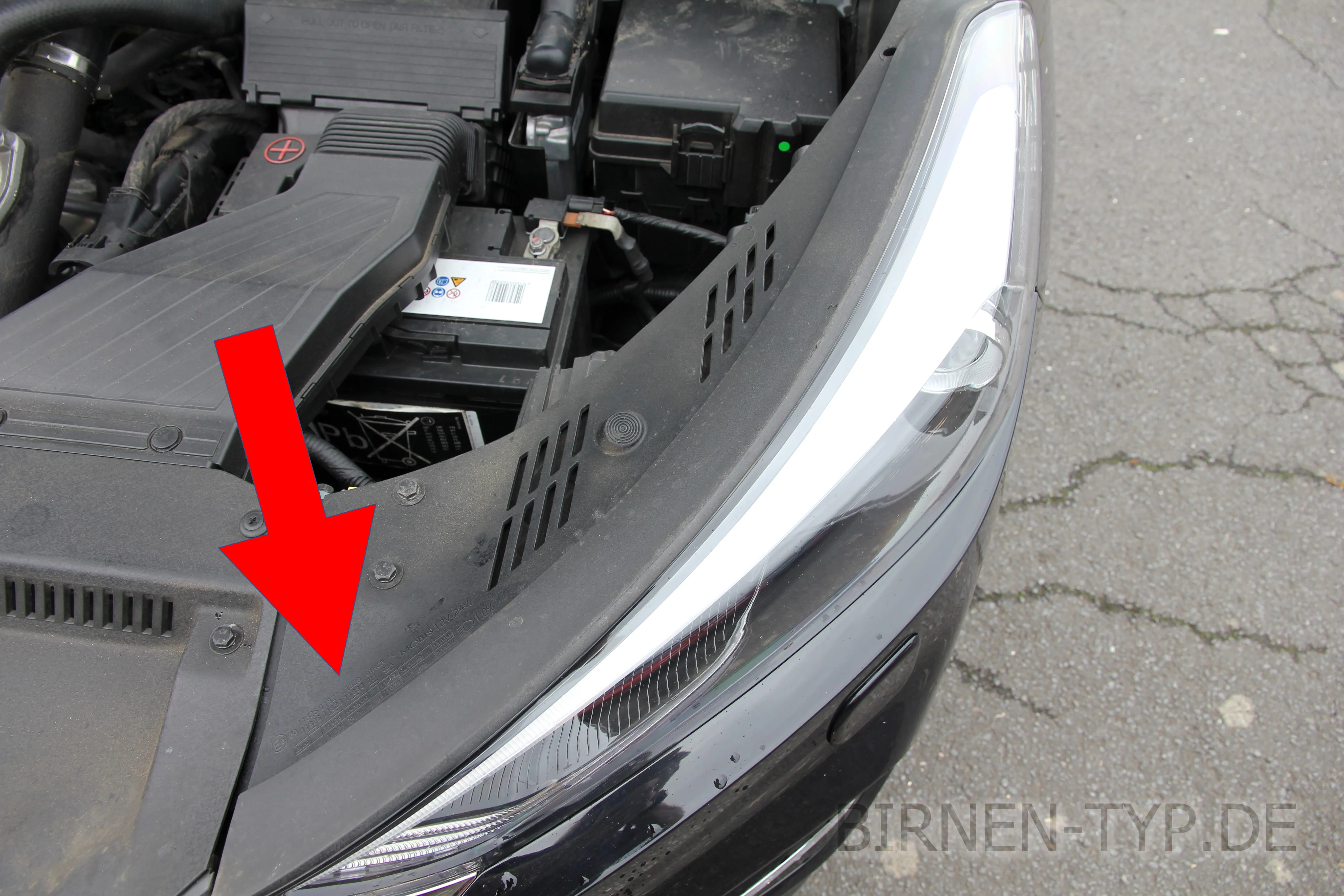 Hier findest Du die Scheinwerfer-Genehmigungsnummer des Hyundai ix35 / Tucson 3