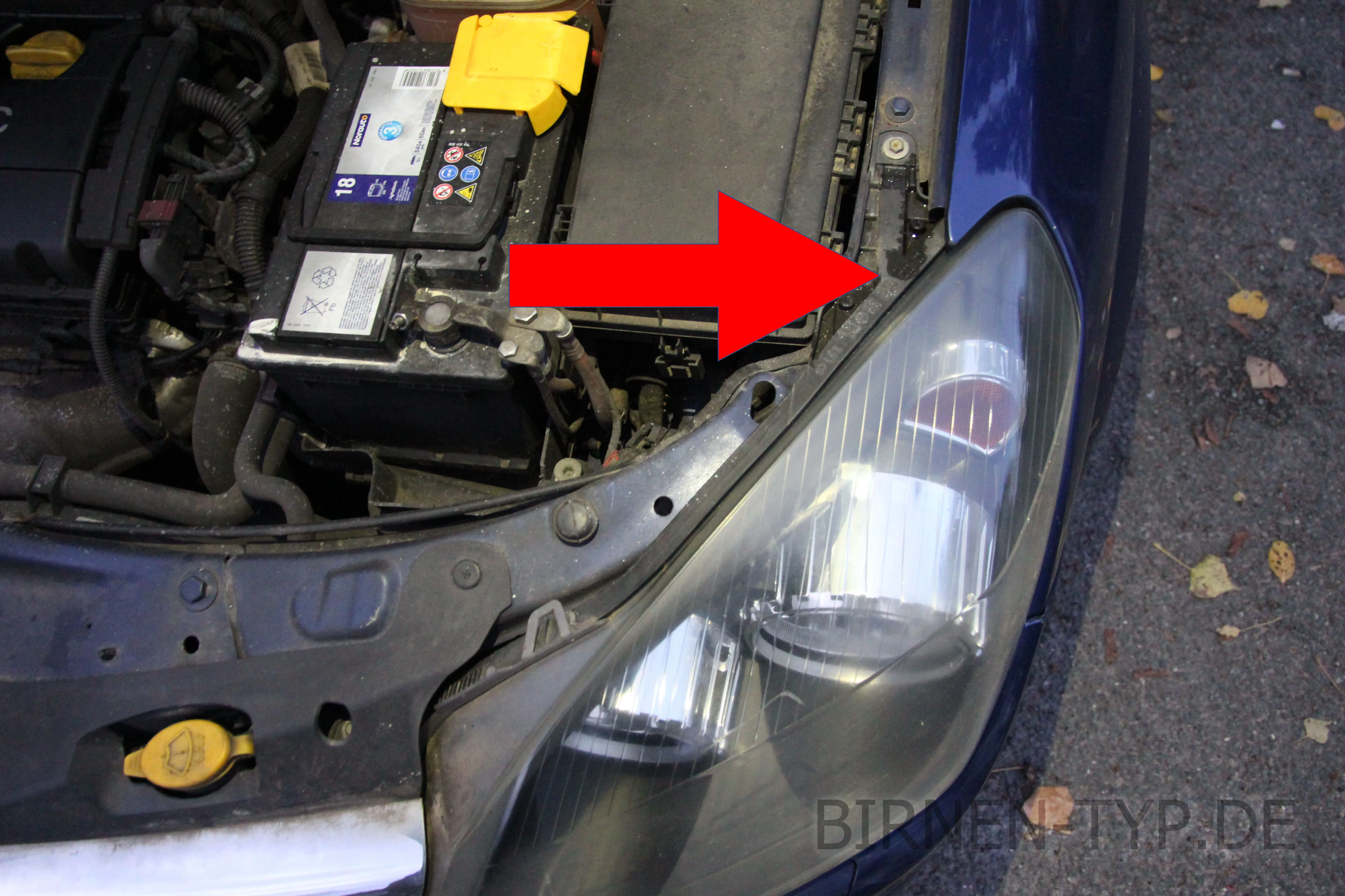 Hier findest Du die Scheinwerfer-Genehmigungsnummer des Opel Astra H
