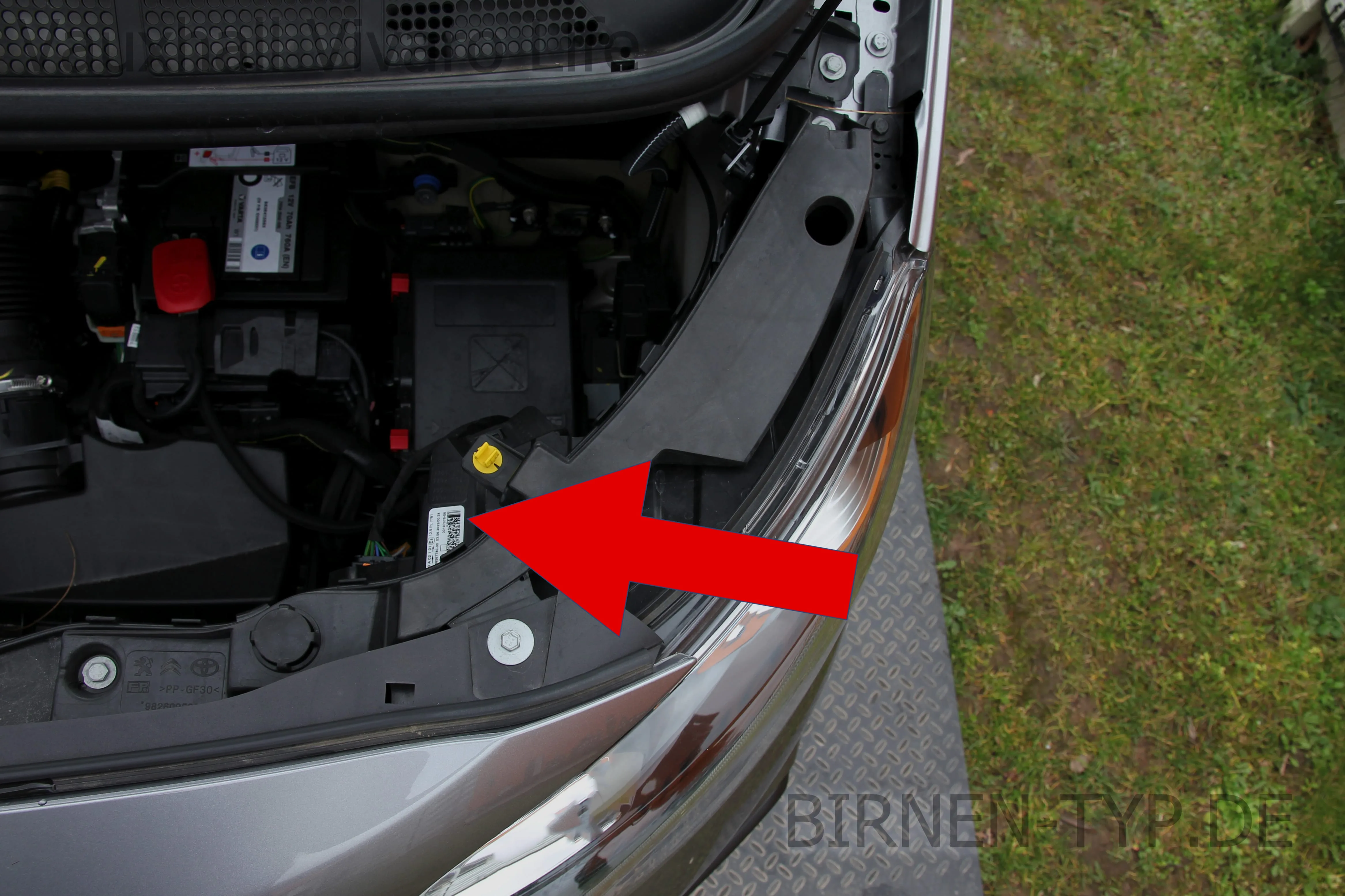 Hier findest Du die Scheinwerfer-Genehmigungsnummer des Vauxhall Vivaro Life 1