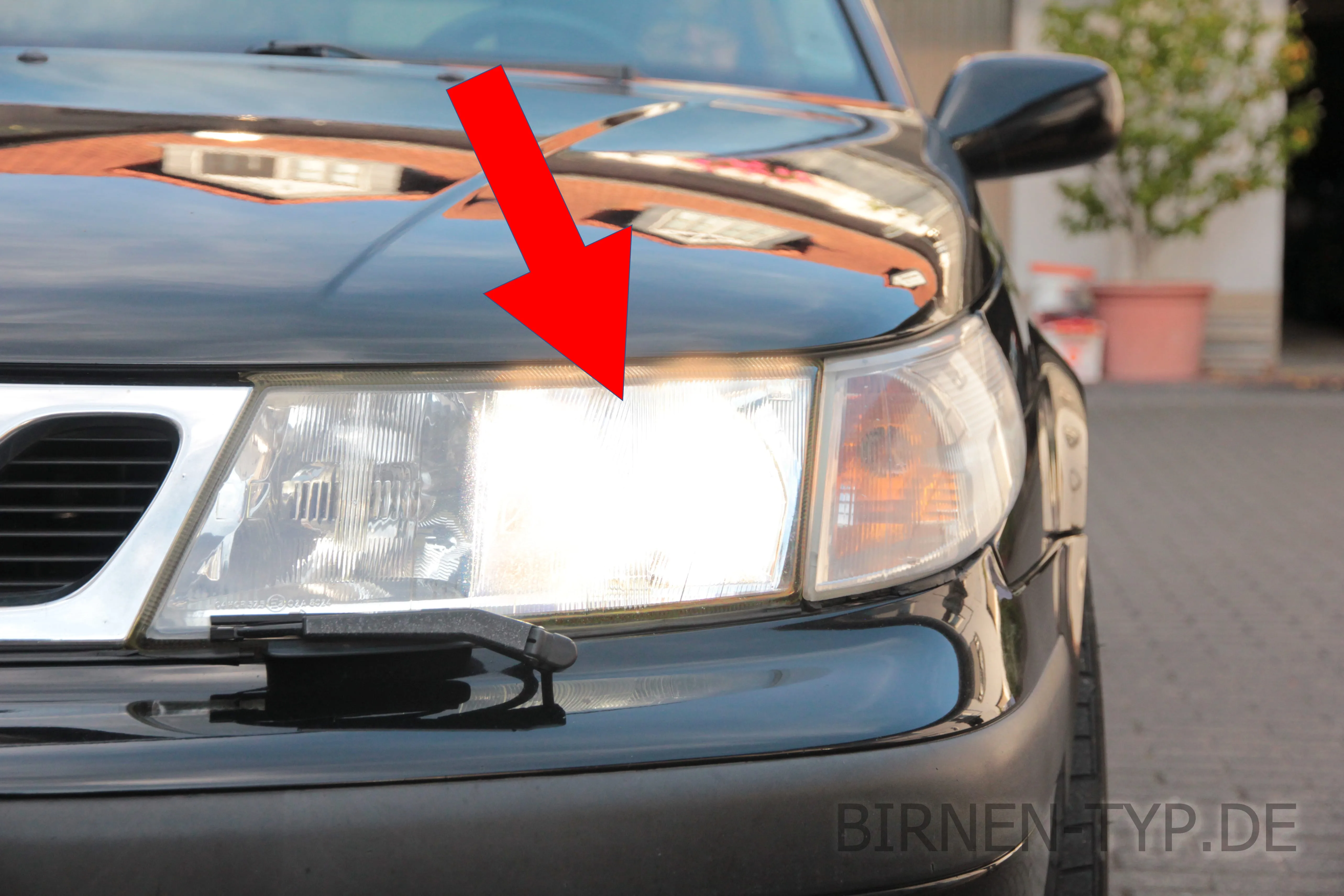 Abblendlicht des Saab 9-5