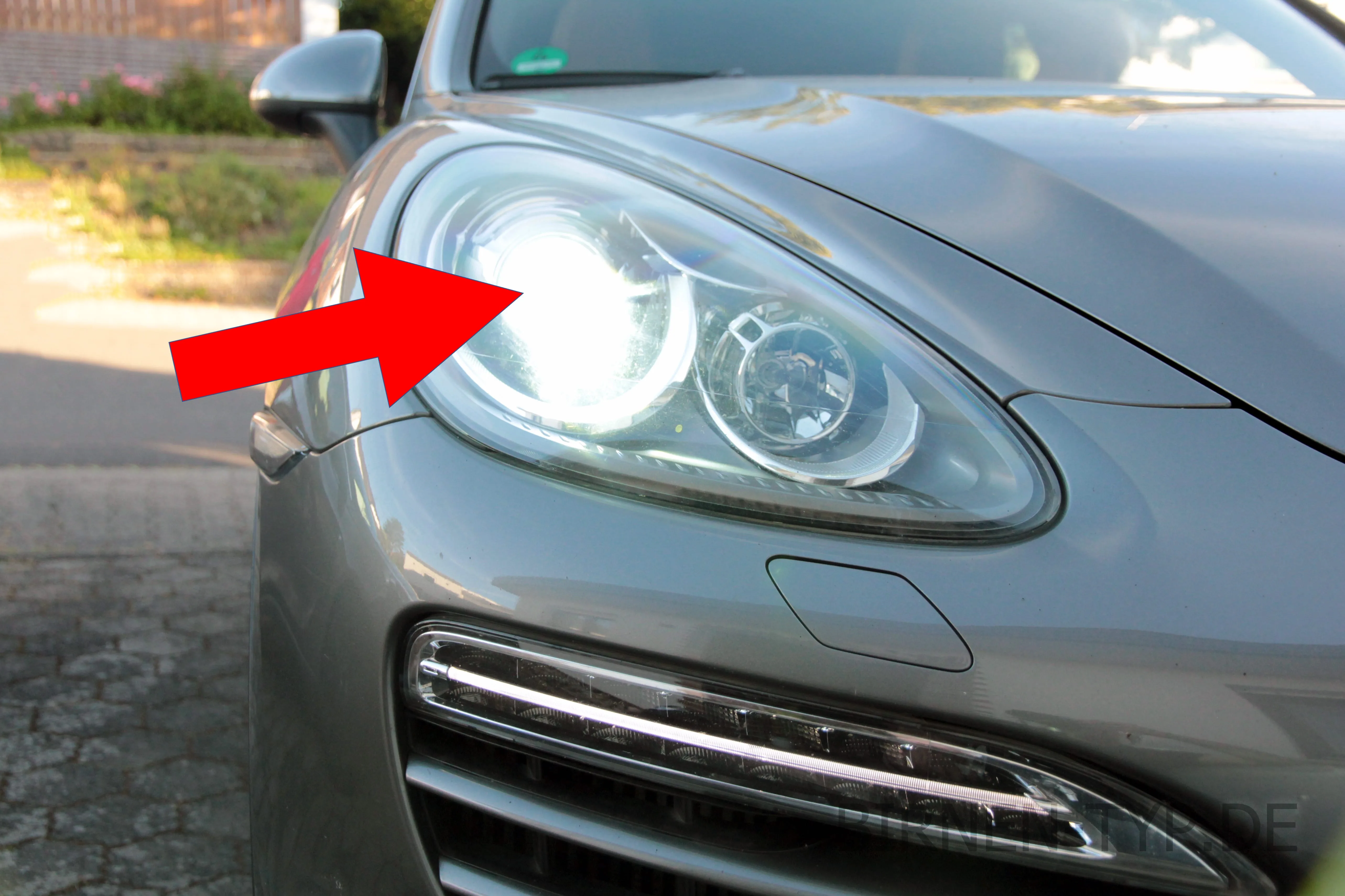 Abblendlicht des Porsche Cayenne