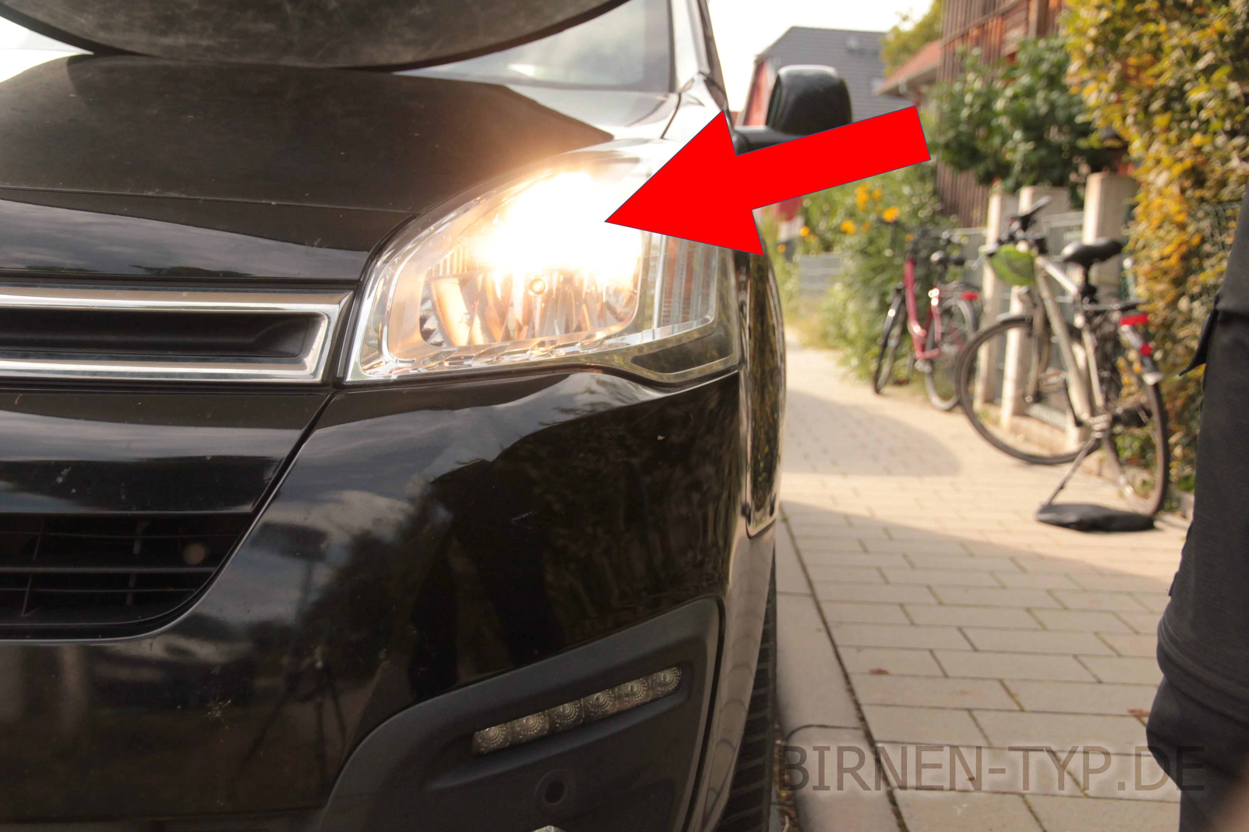 Abblendlicht des Citroën Berlingo