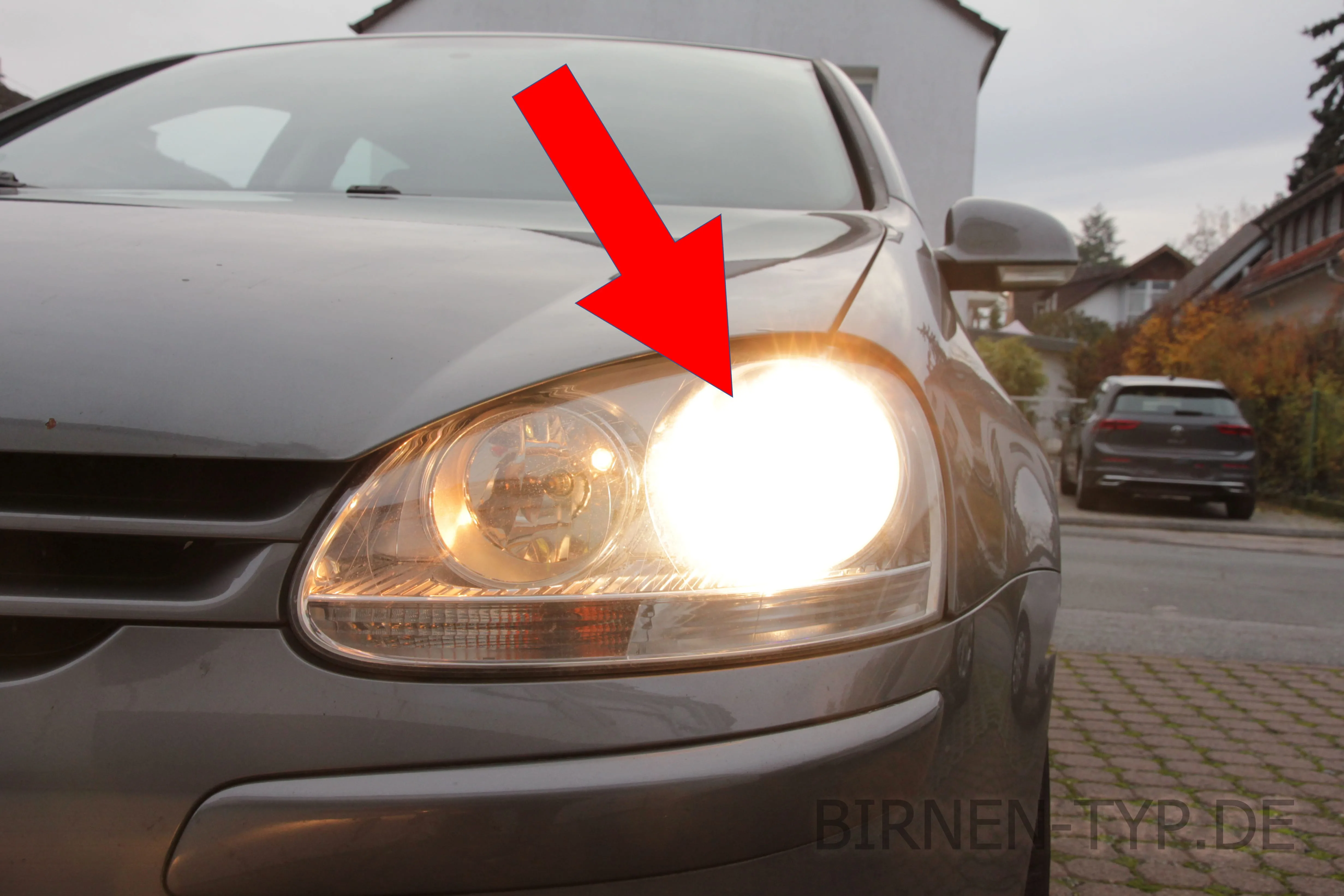 Abblendlicht des VW Golf 5