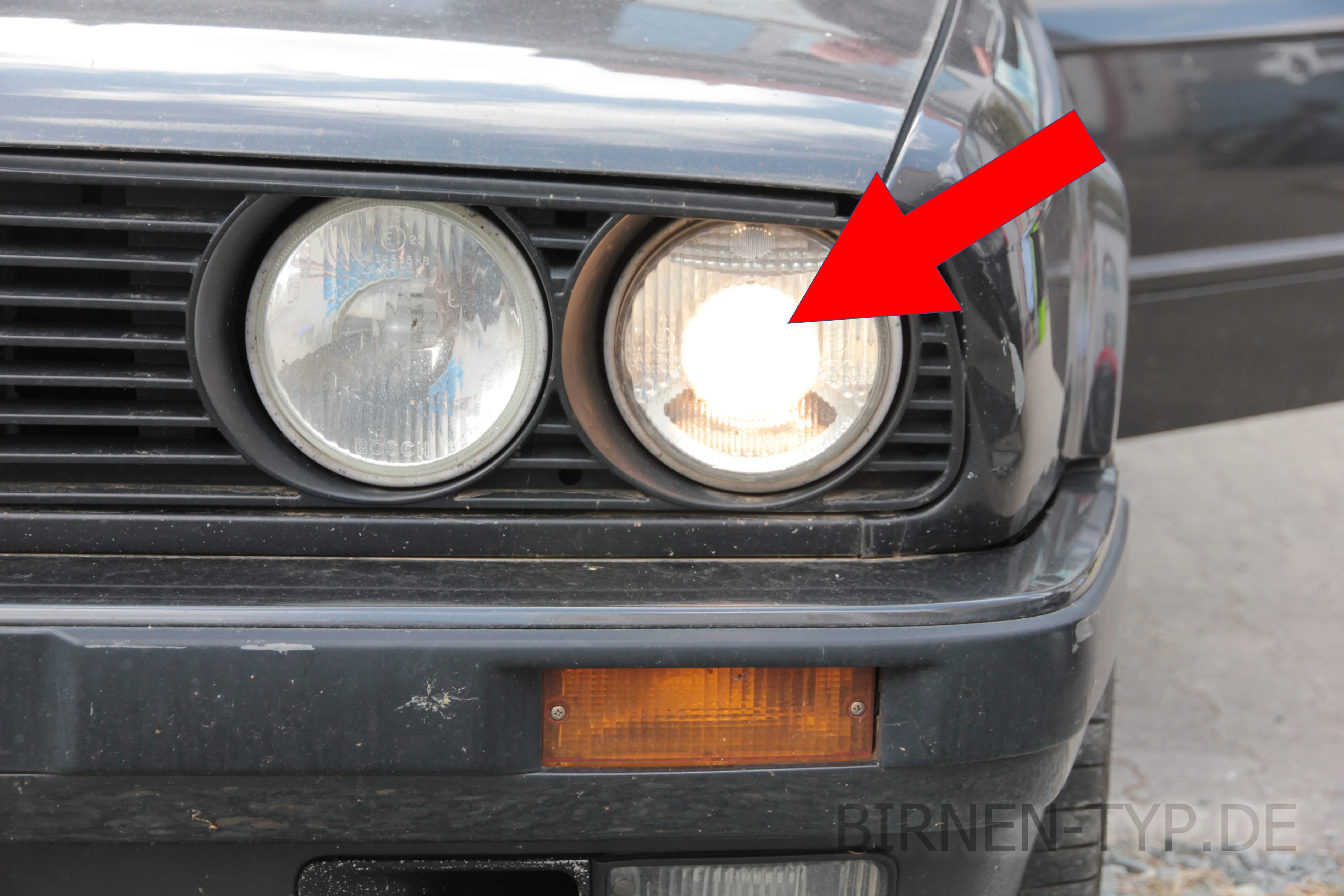 Abblendlicht des BMW 3er