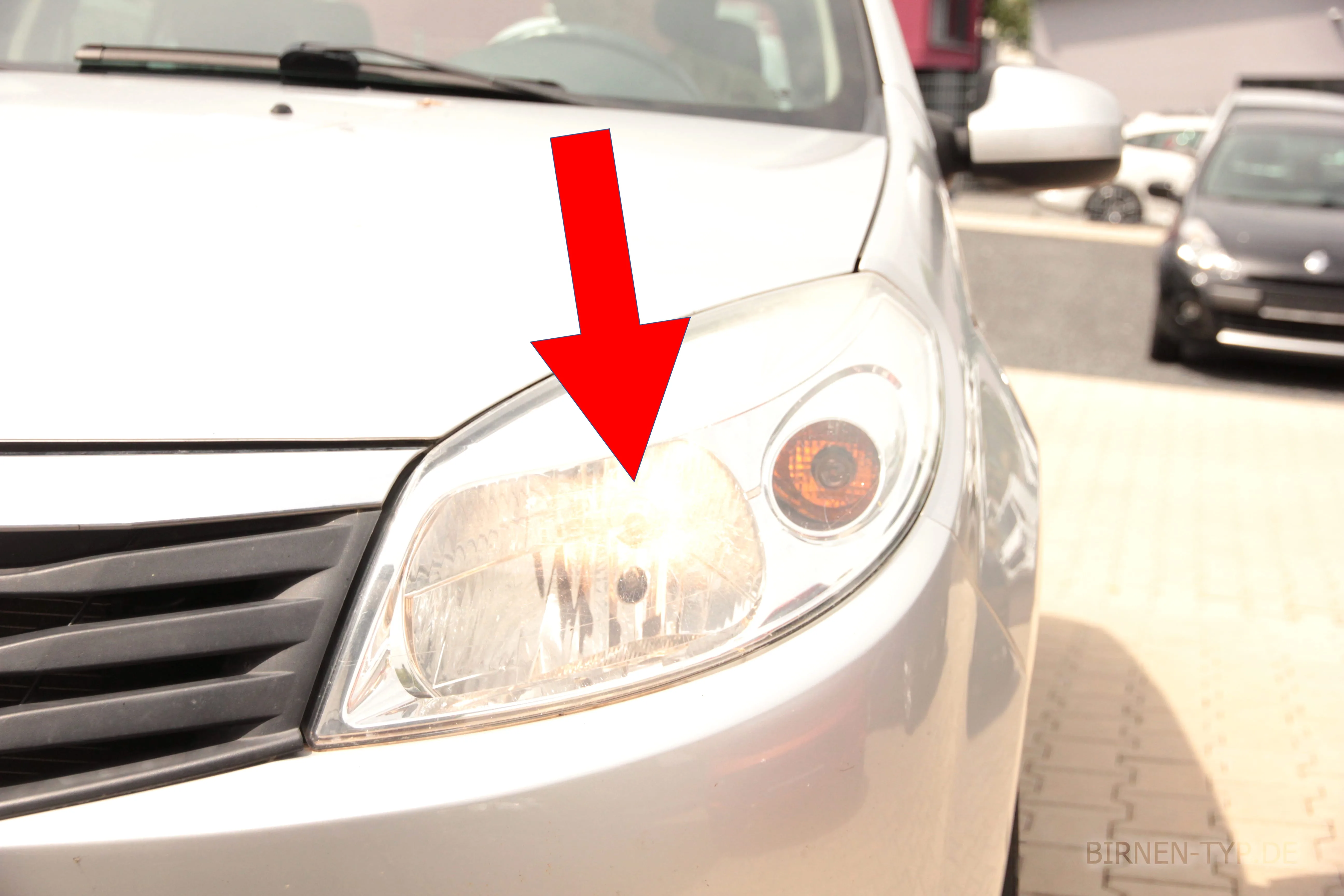 Abblendlicht des Dacia Sandero 1. Gen