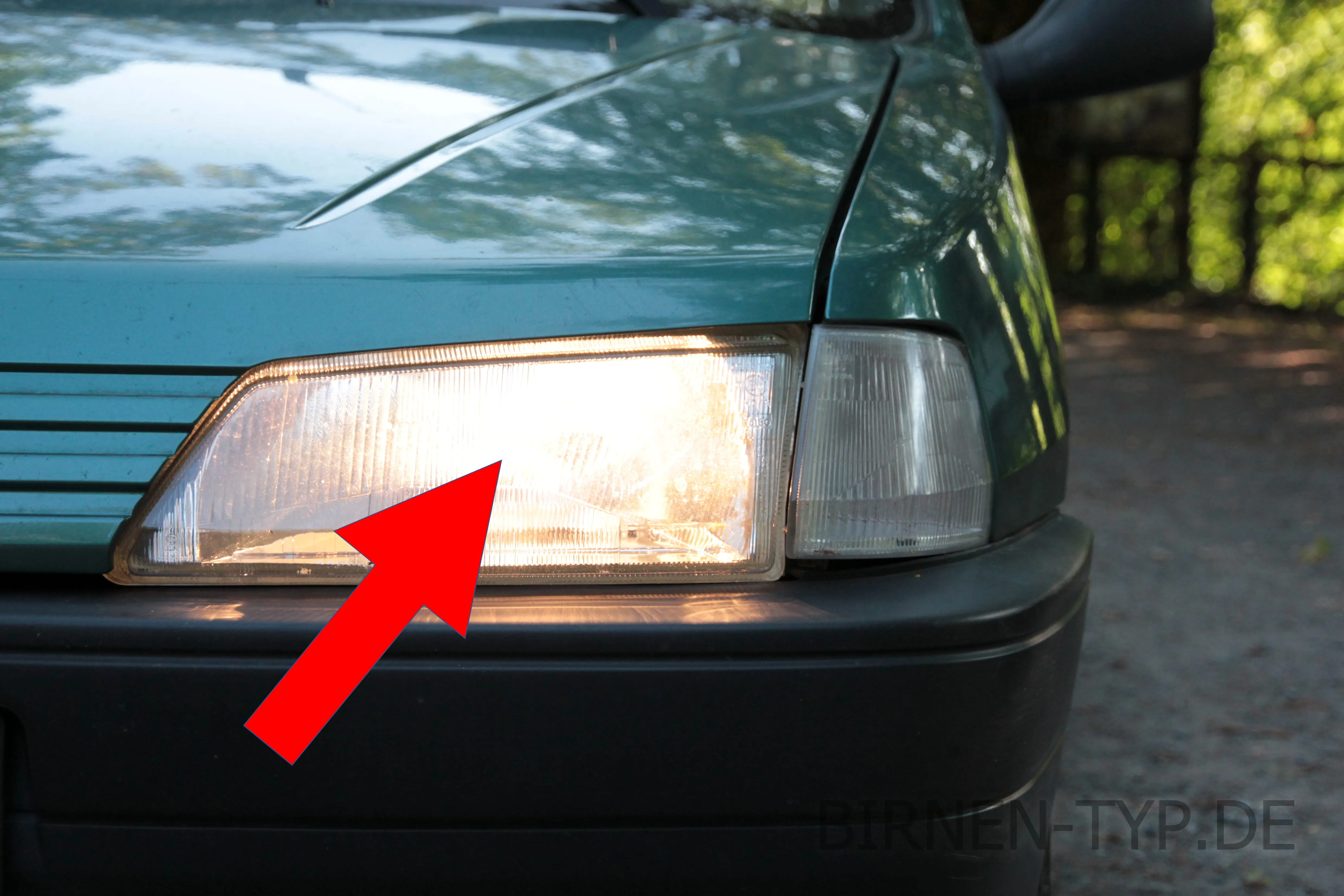 Abblendlicht des Peugeot 106
