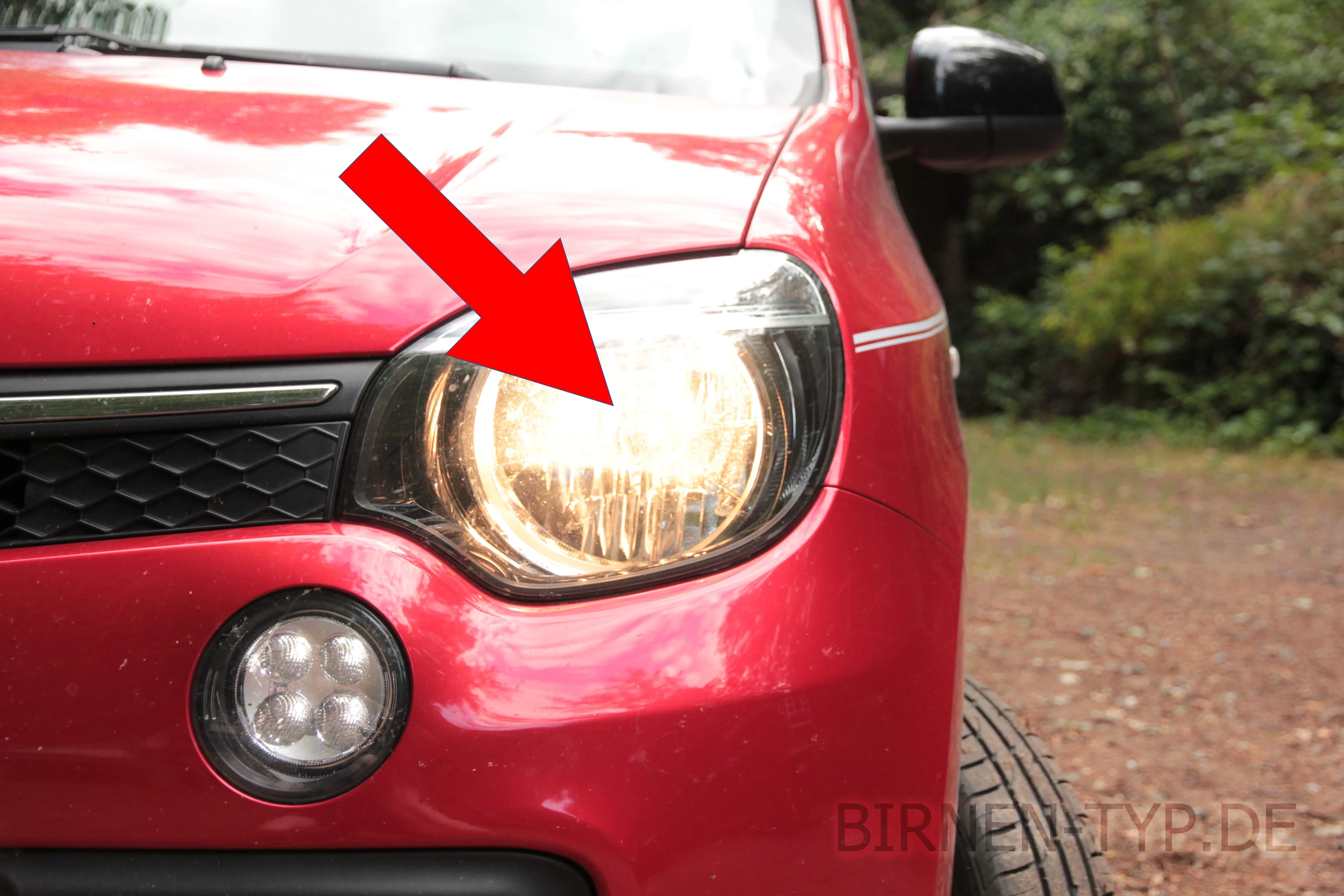 Abblendlicht des Renault Twingo