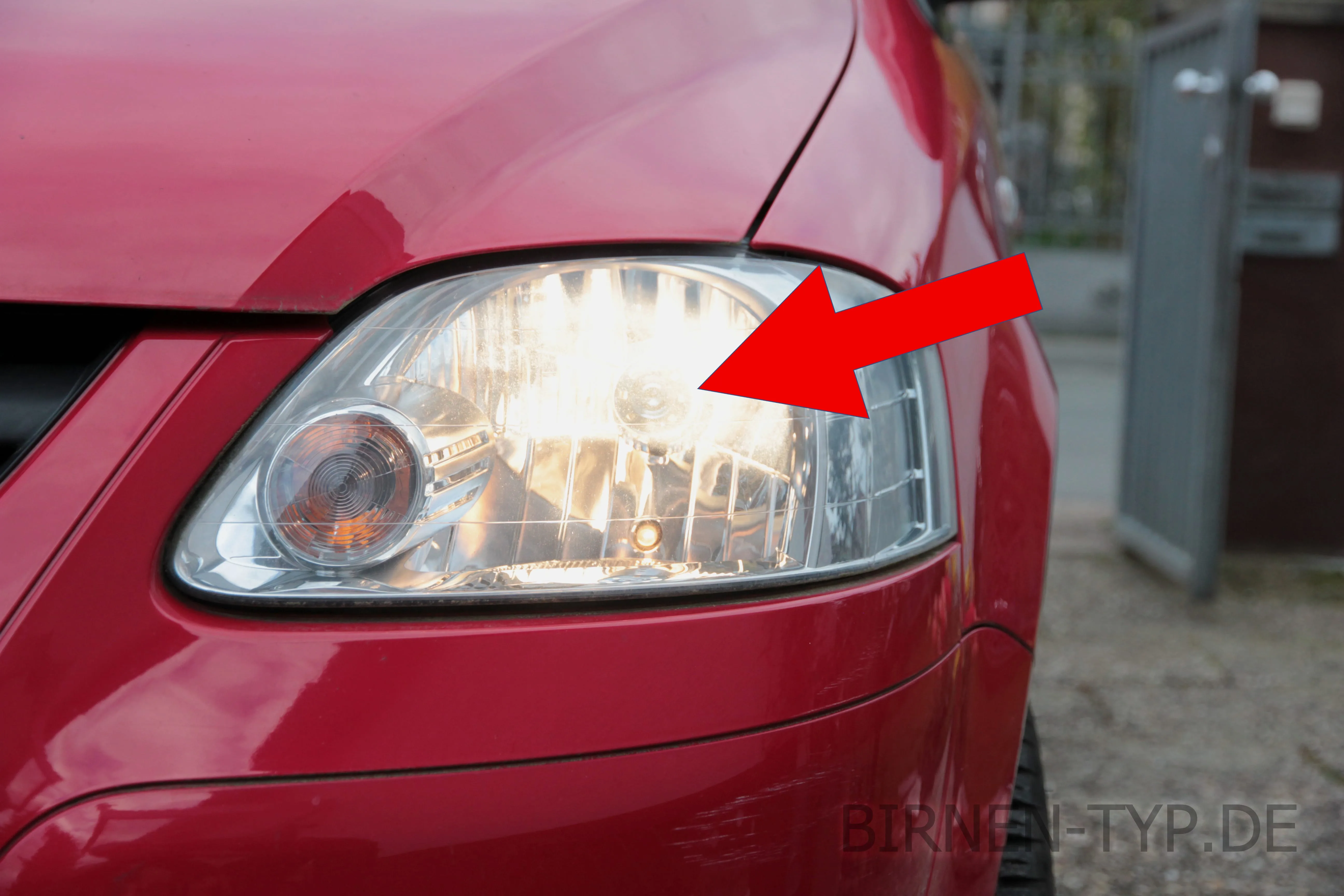 Abblendlicht des VW Fox