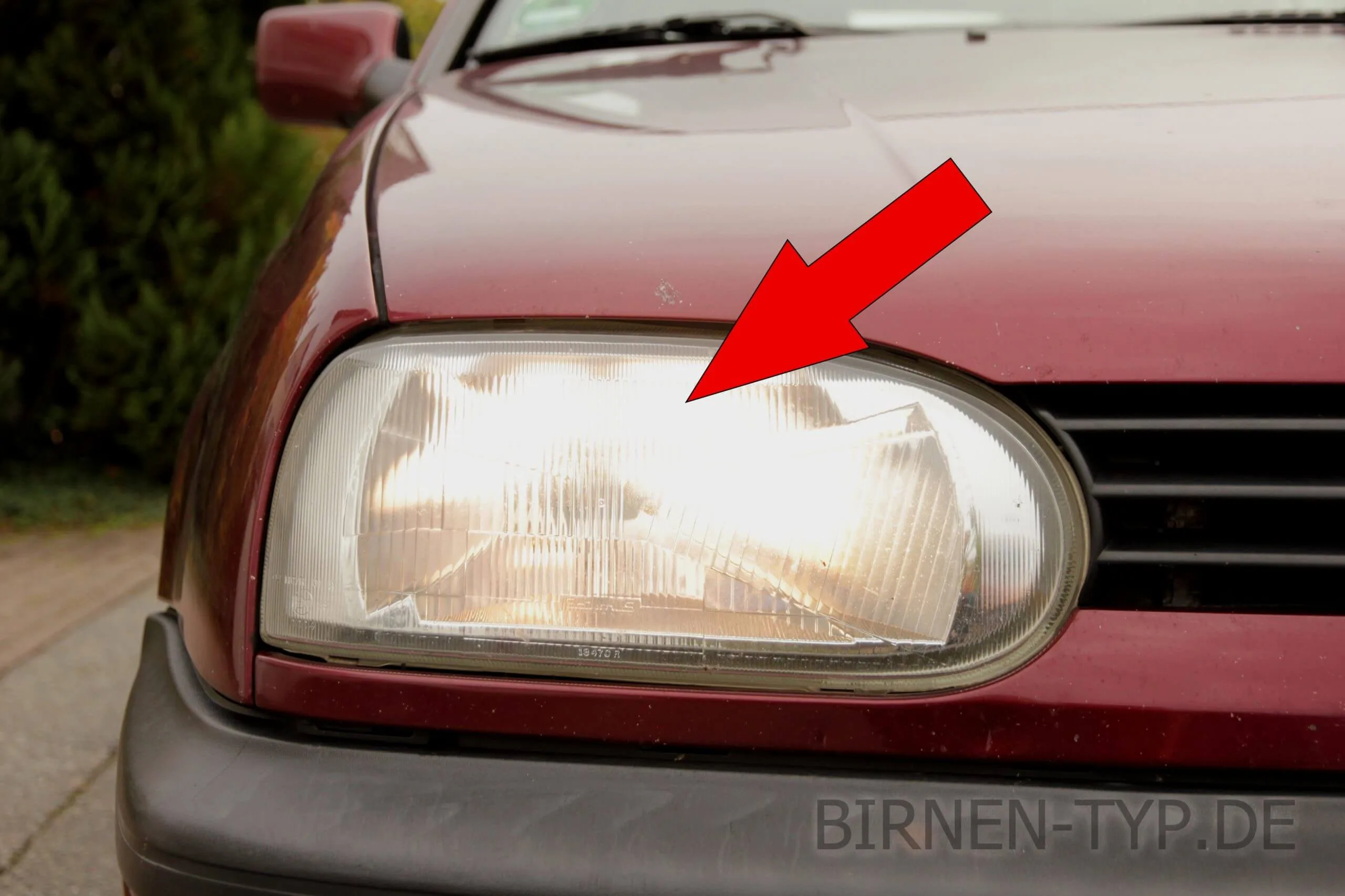 Abblendlicht des VW Golf 3