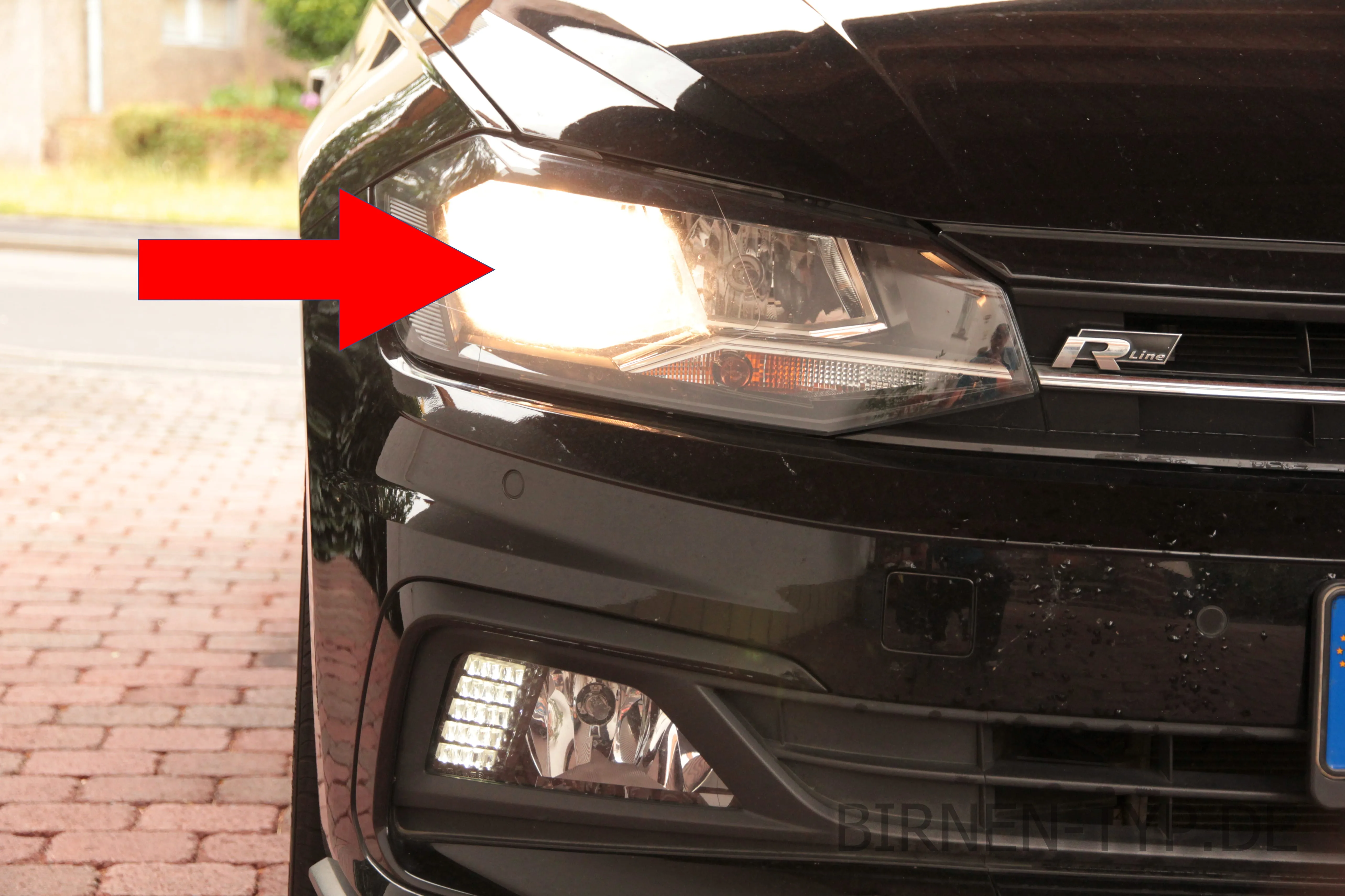 Abblendlicht des VW Polo VI