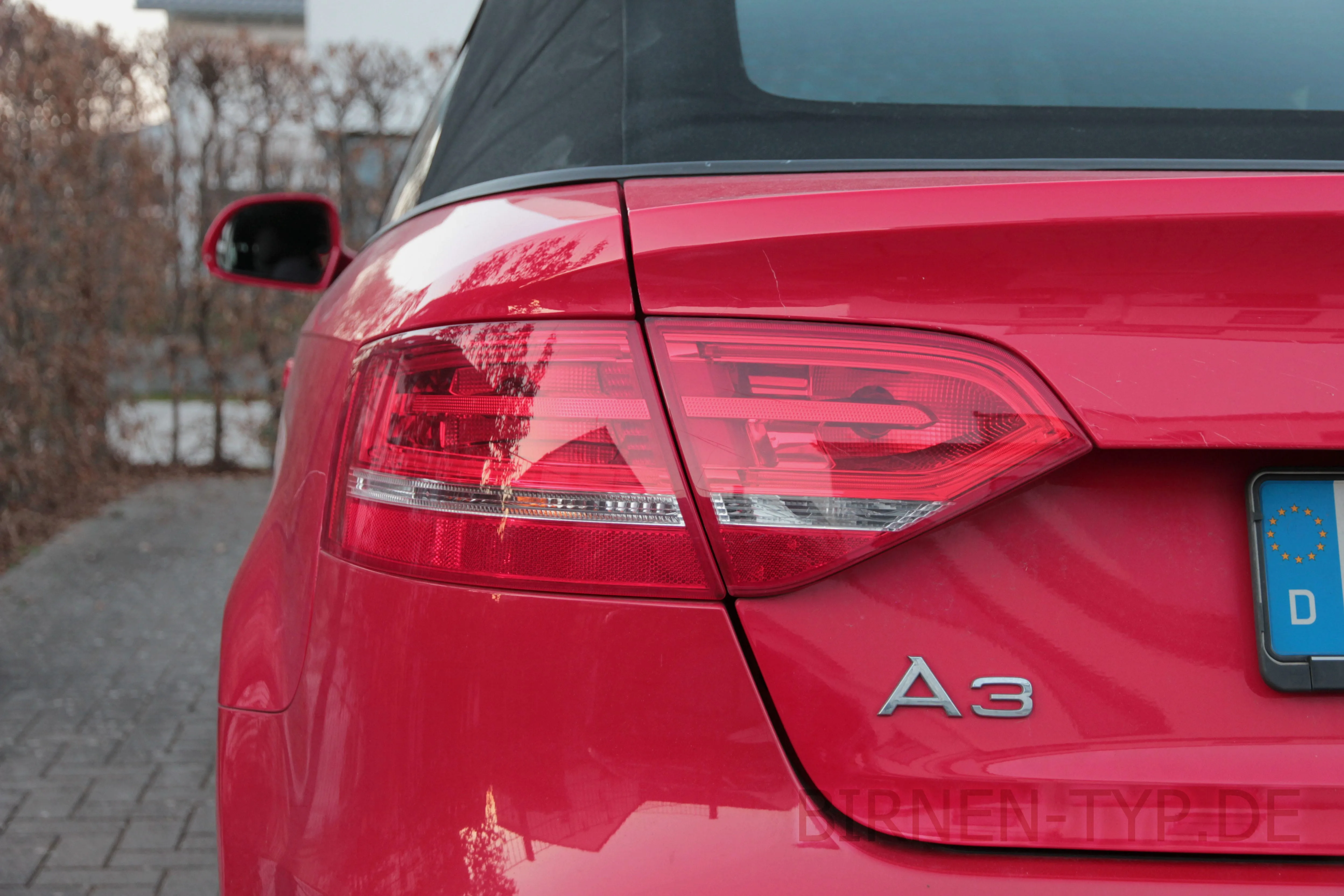 So sieht die Rückleuchte des Audi A3 Cabrio 2. Gen aus