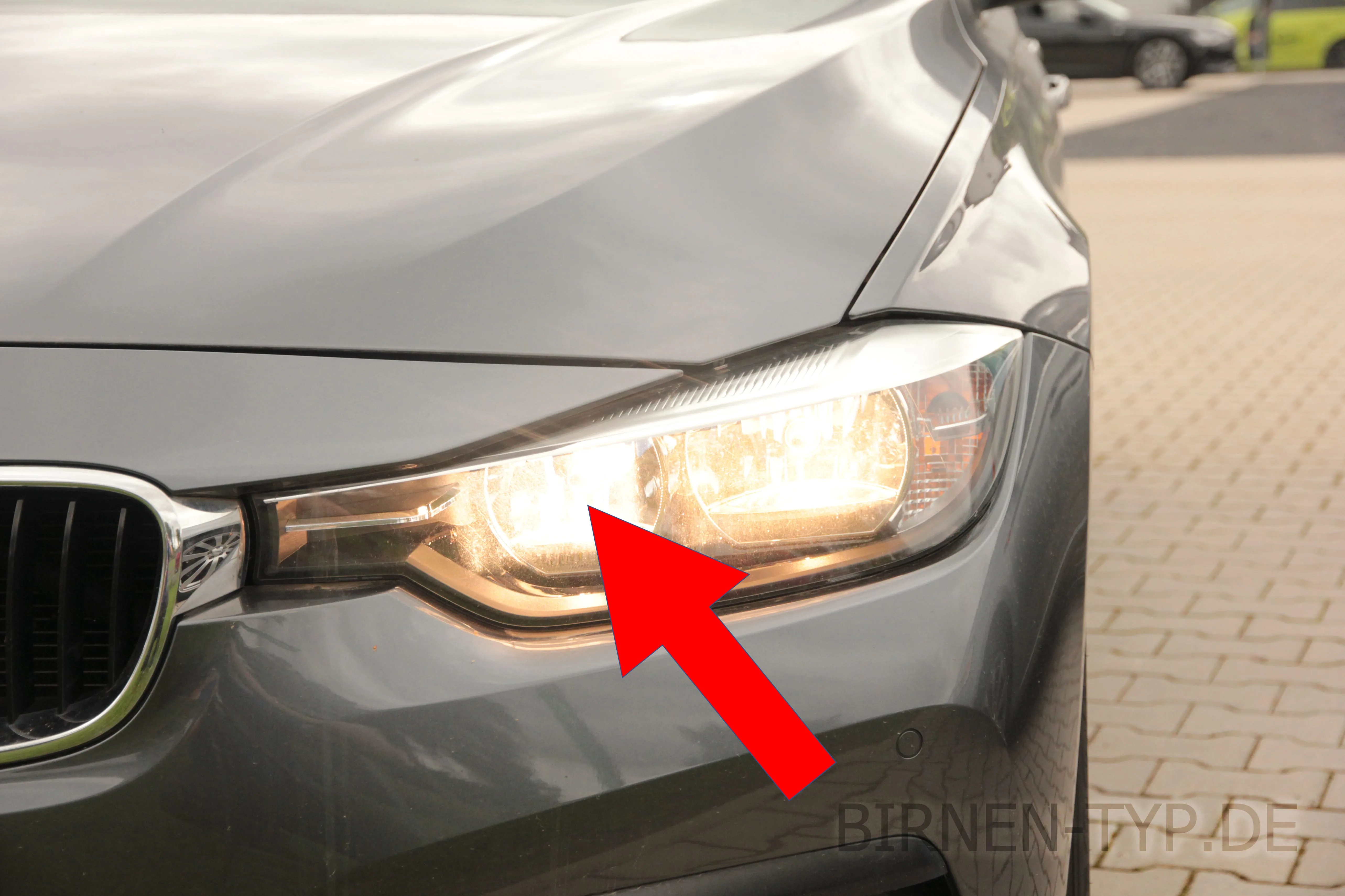 Fernlicht des 3er BMW