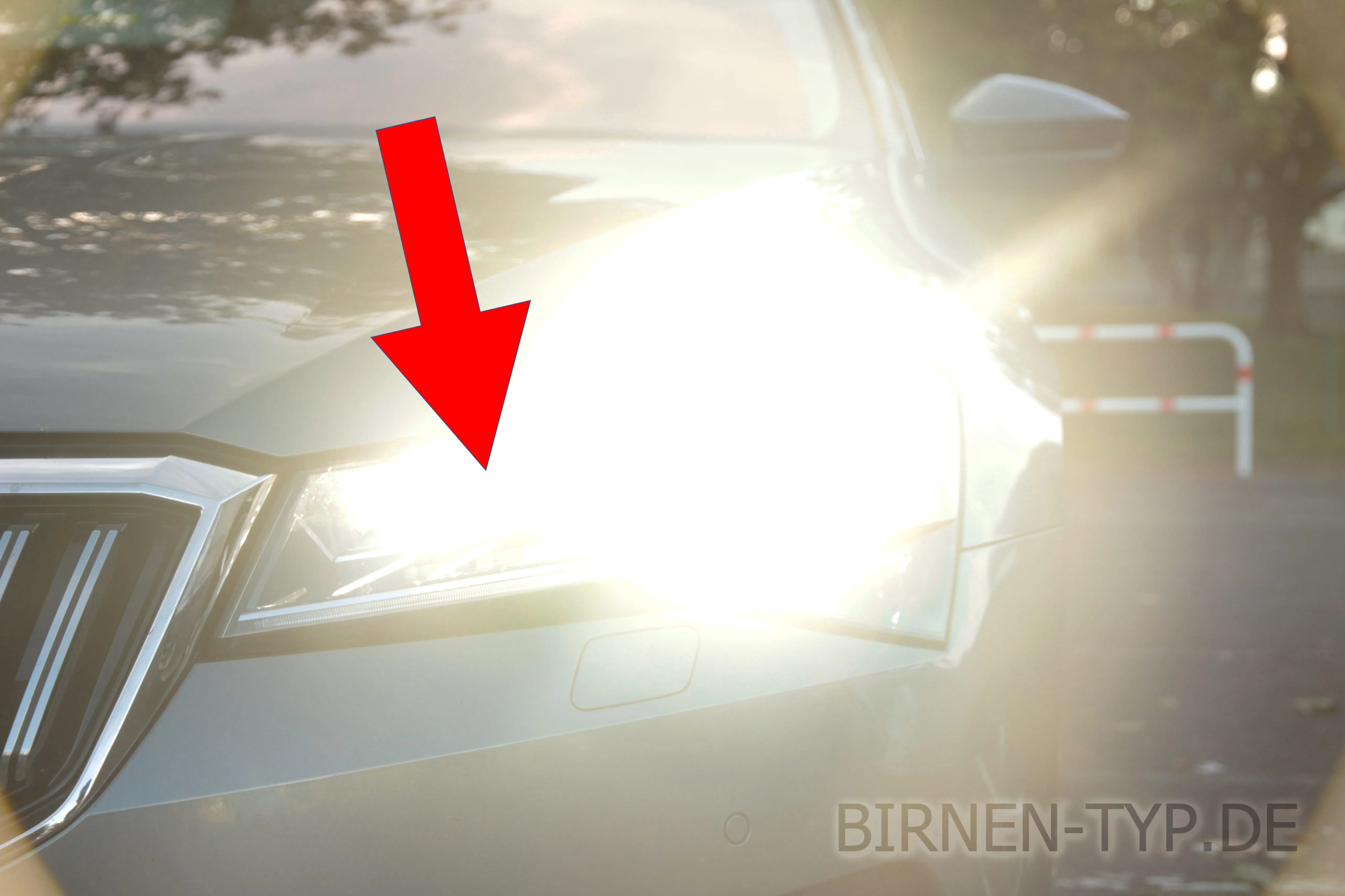 Fernlicht des Škoda Superb