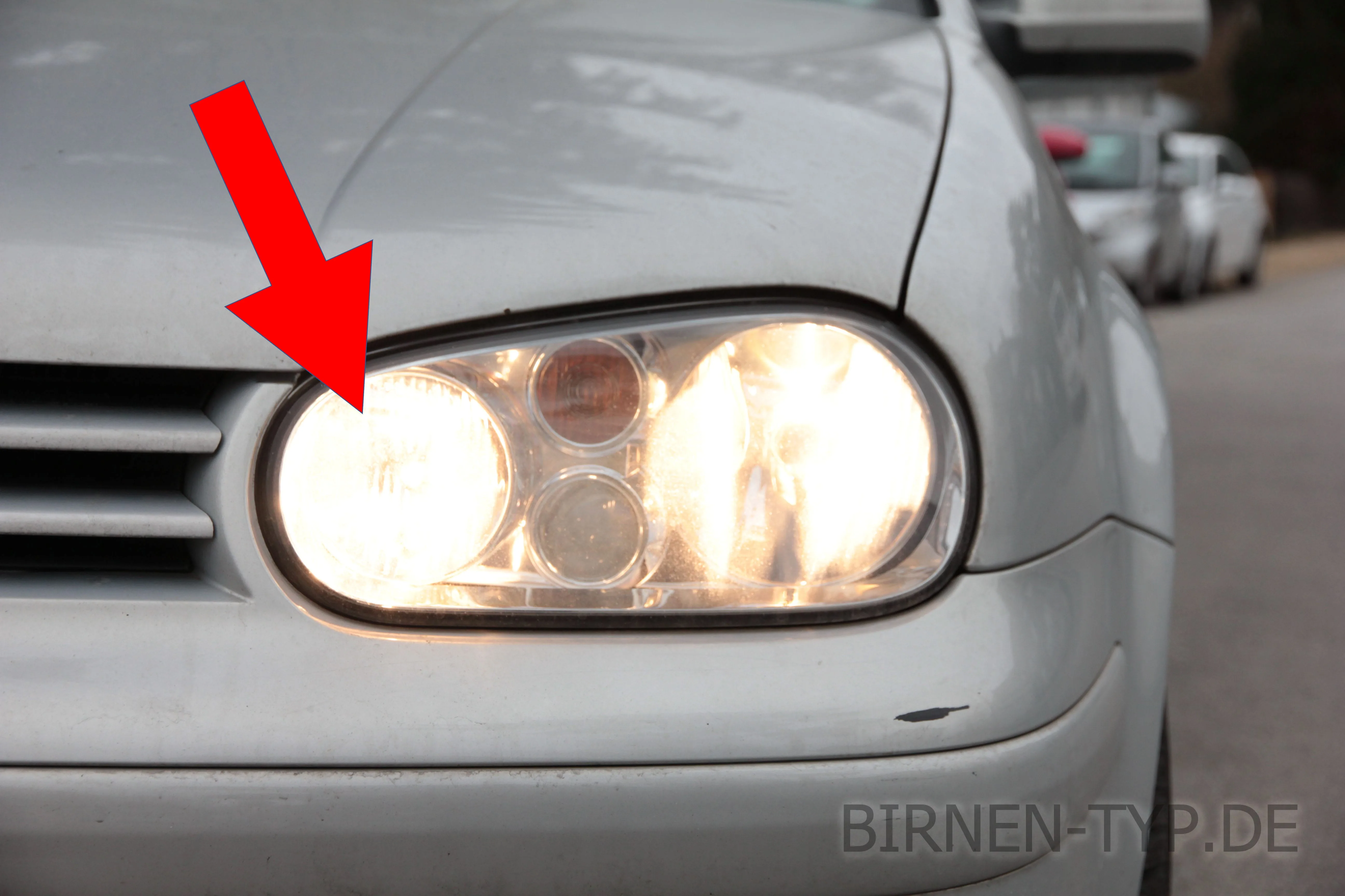 Fernlicht des VW Golf IV