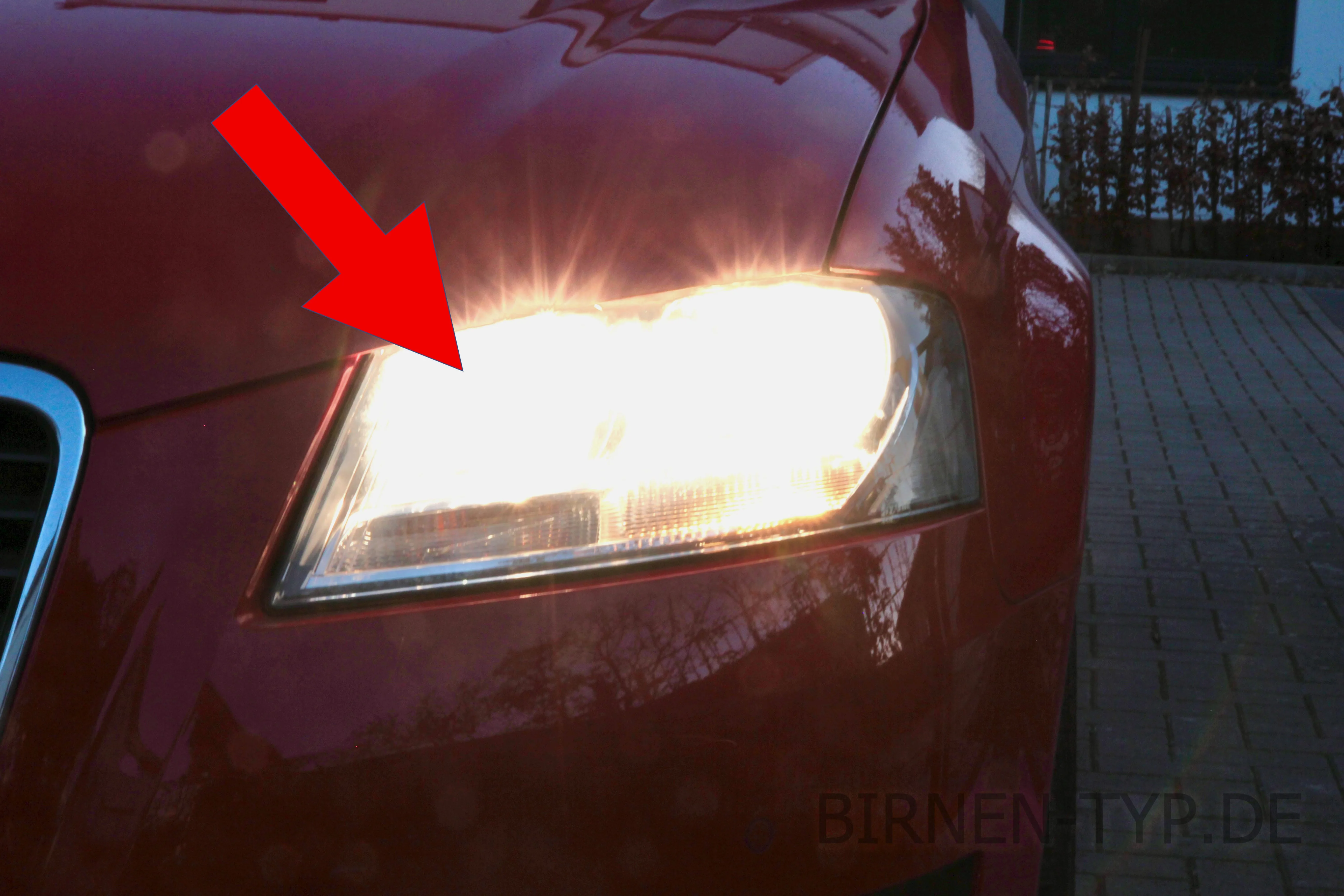 Fernlicht des Audi A3 2. Gen — Facelift (ab 06/2008)