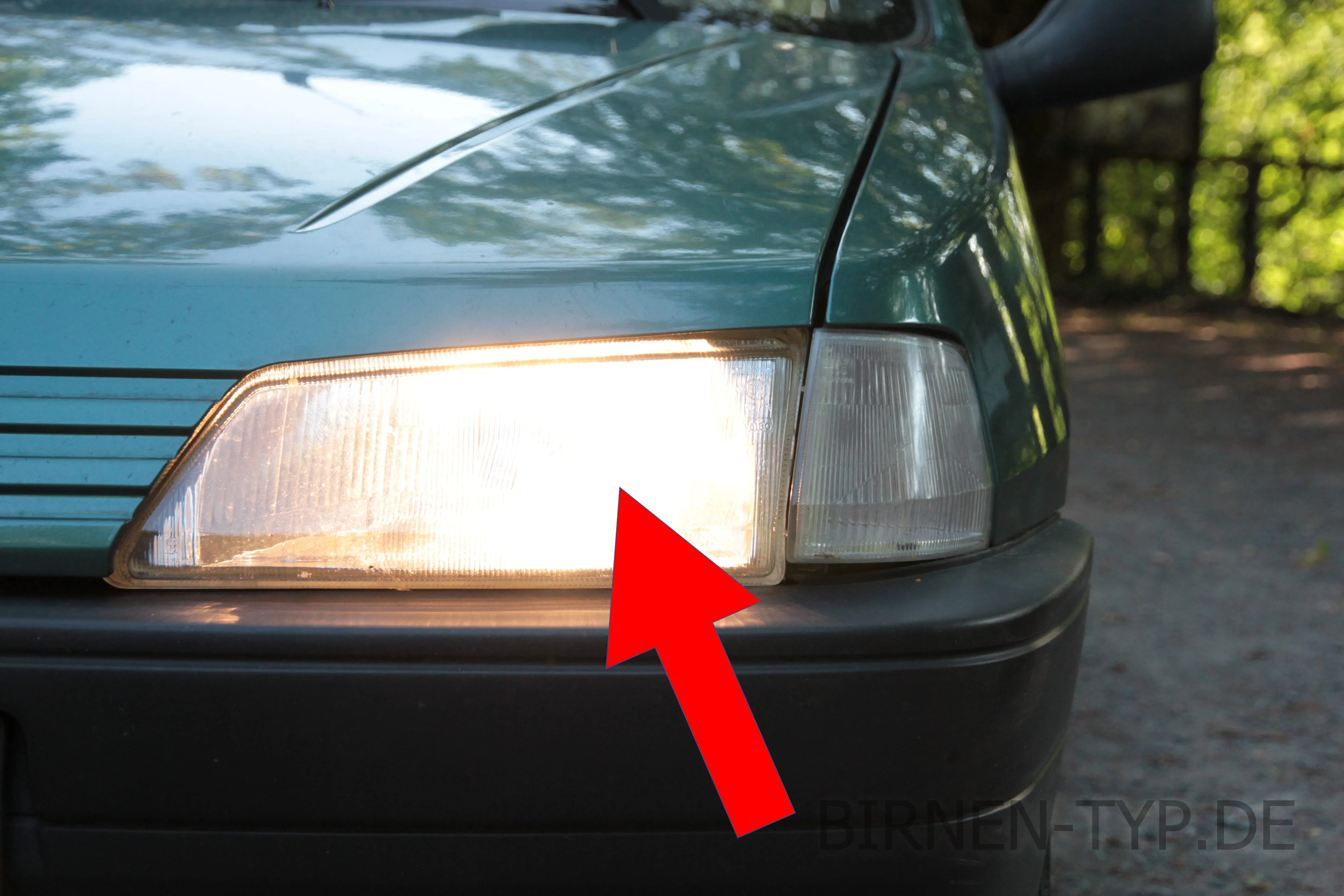 Fernlicht des Peugeot 106