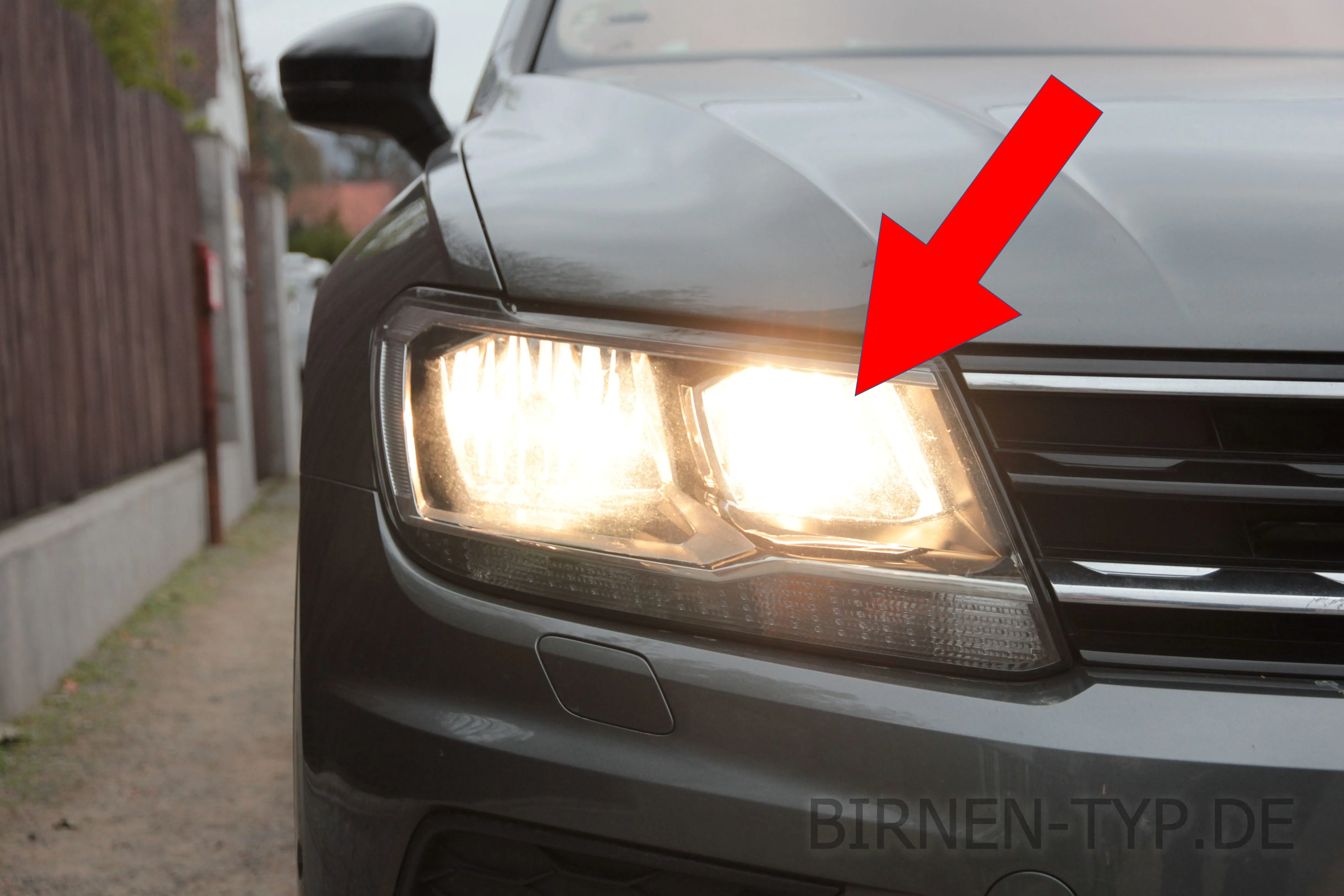 Fernlicht des VW Tiguan
