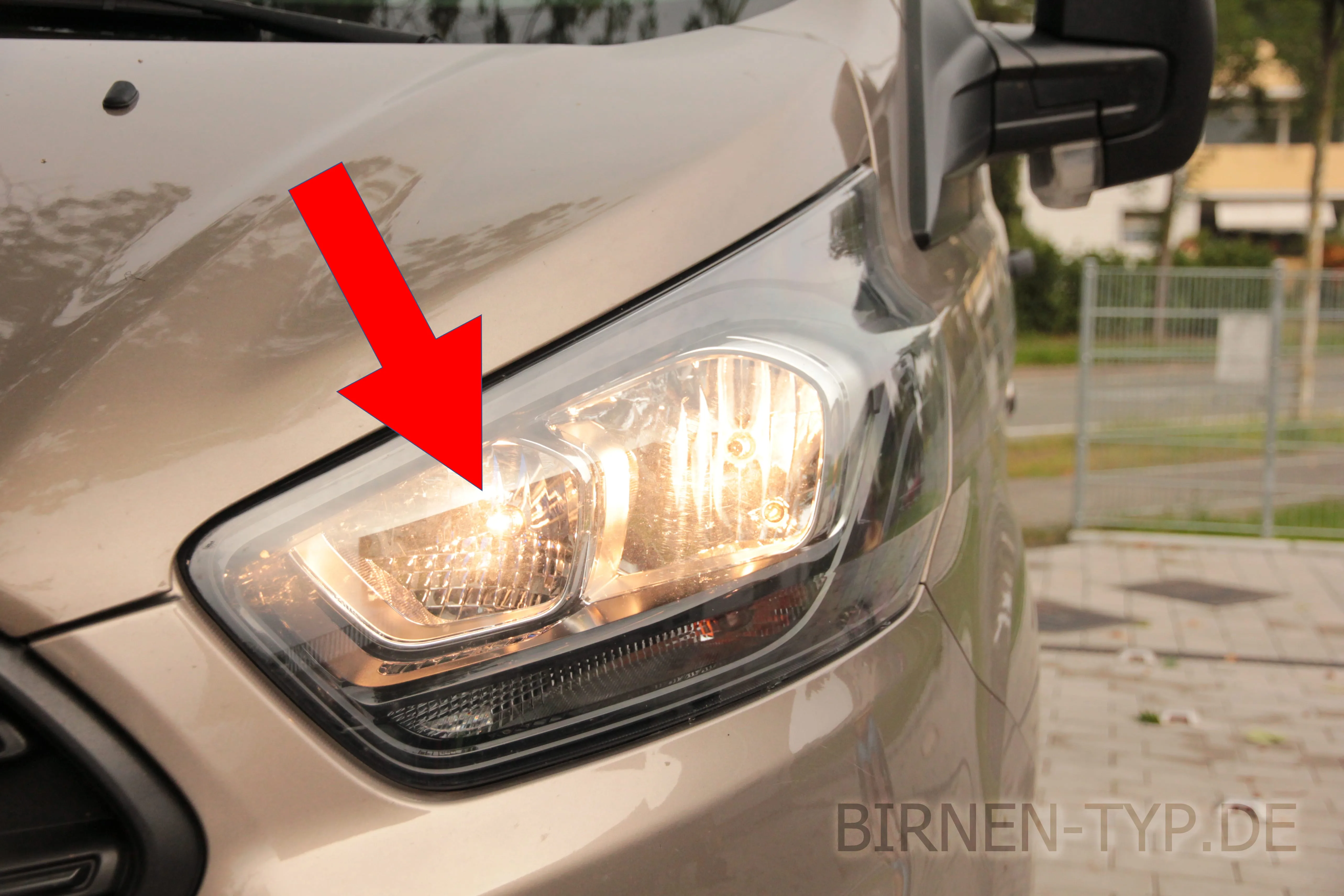 Fernlicht des Ford Transit Custom