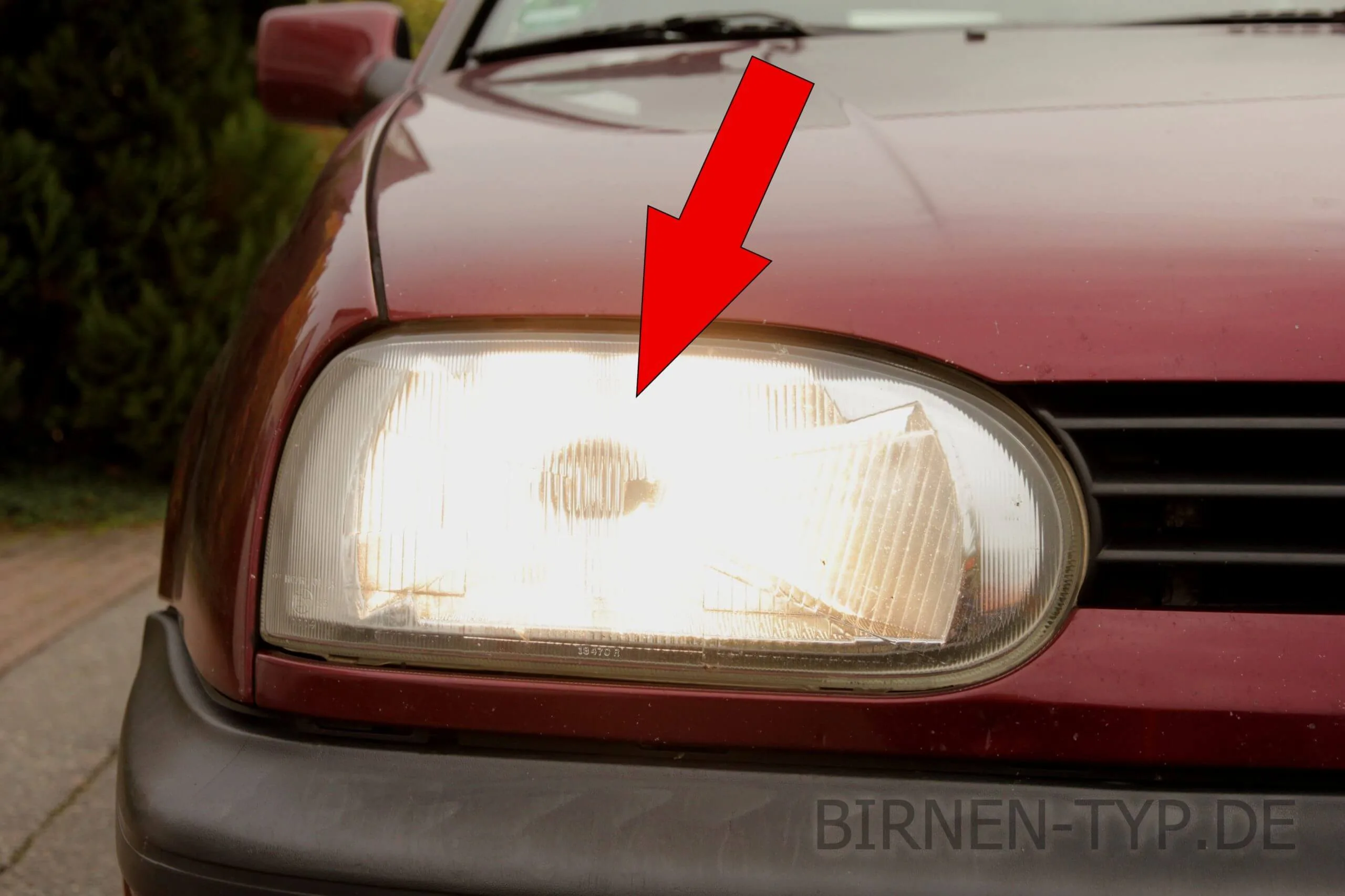 Fernlicht des VW Golf 3