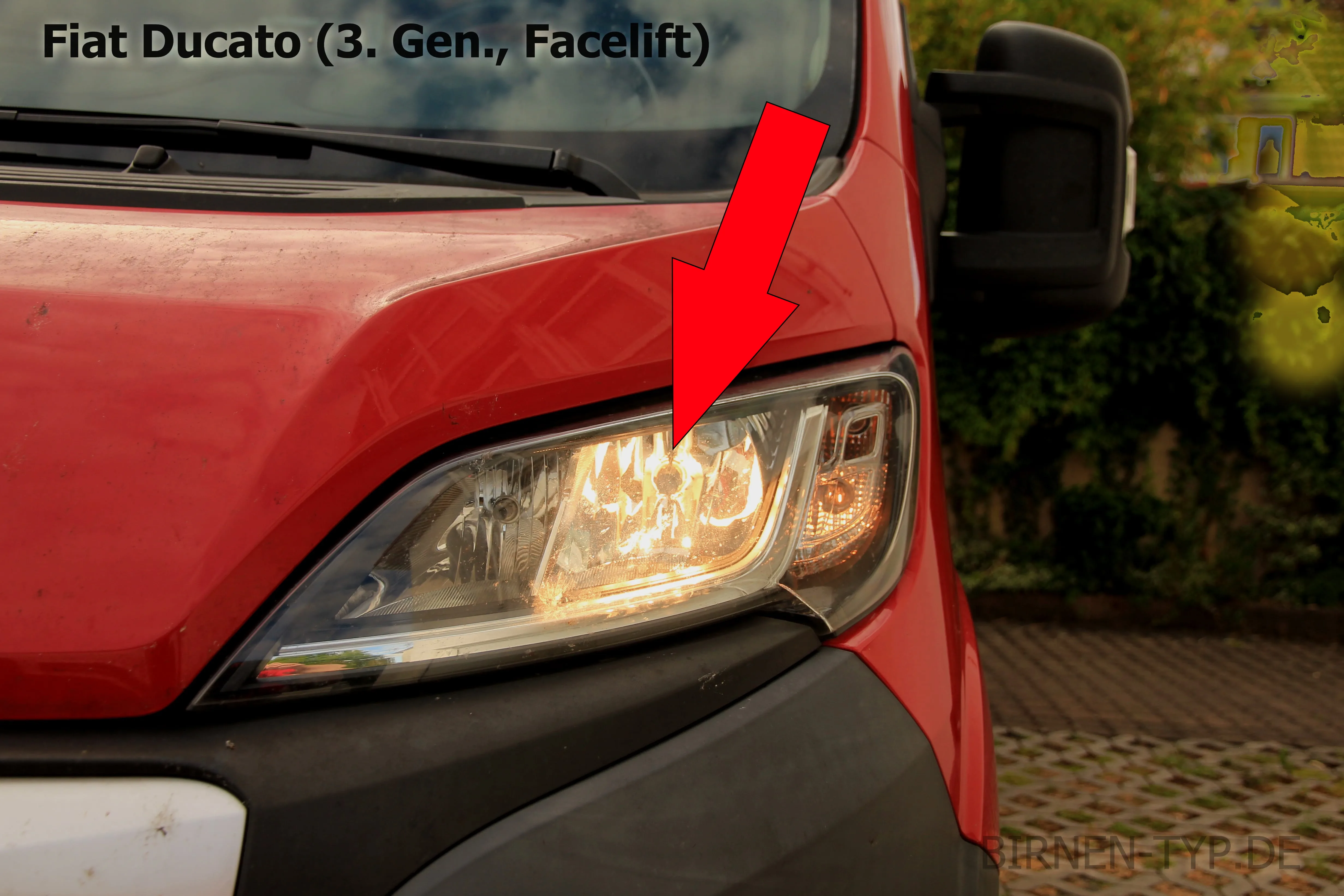 Abblendlicht des Fiat Ducato