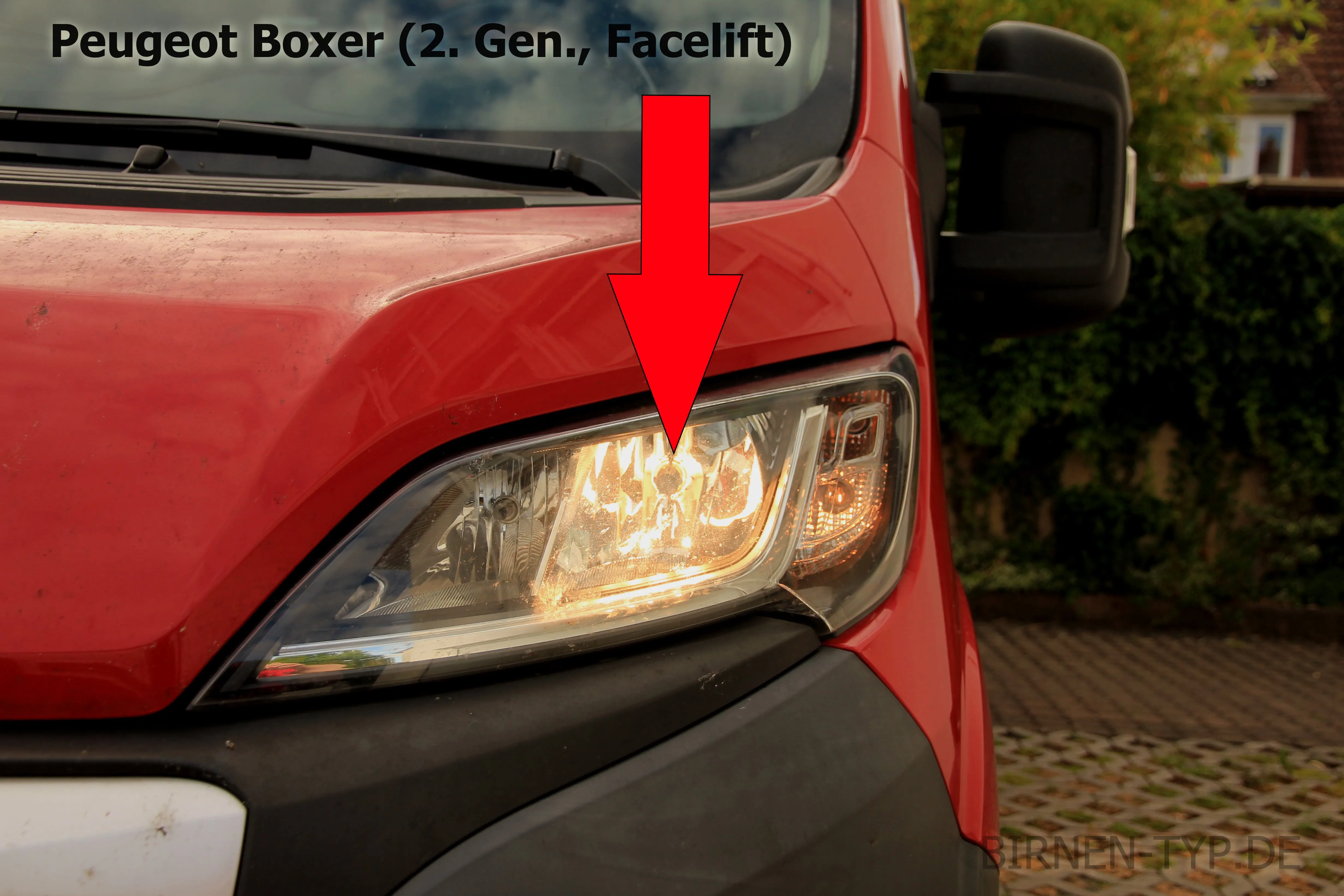 Abblendlicht des Peugeot Boxer