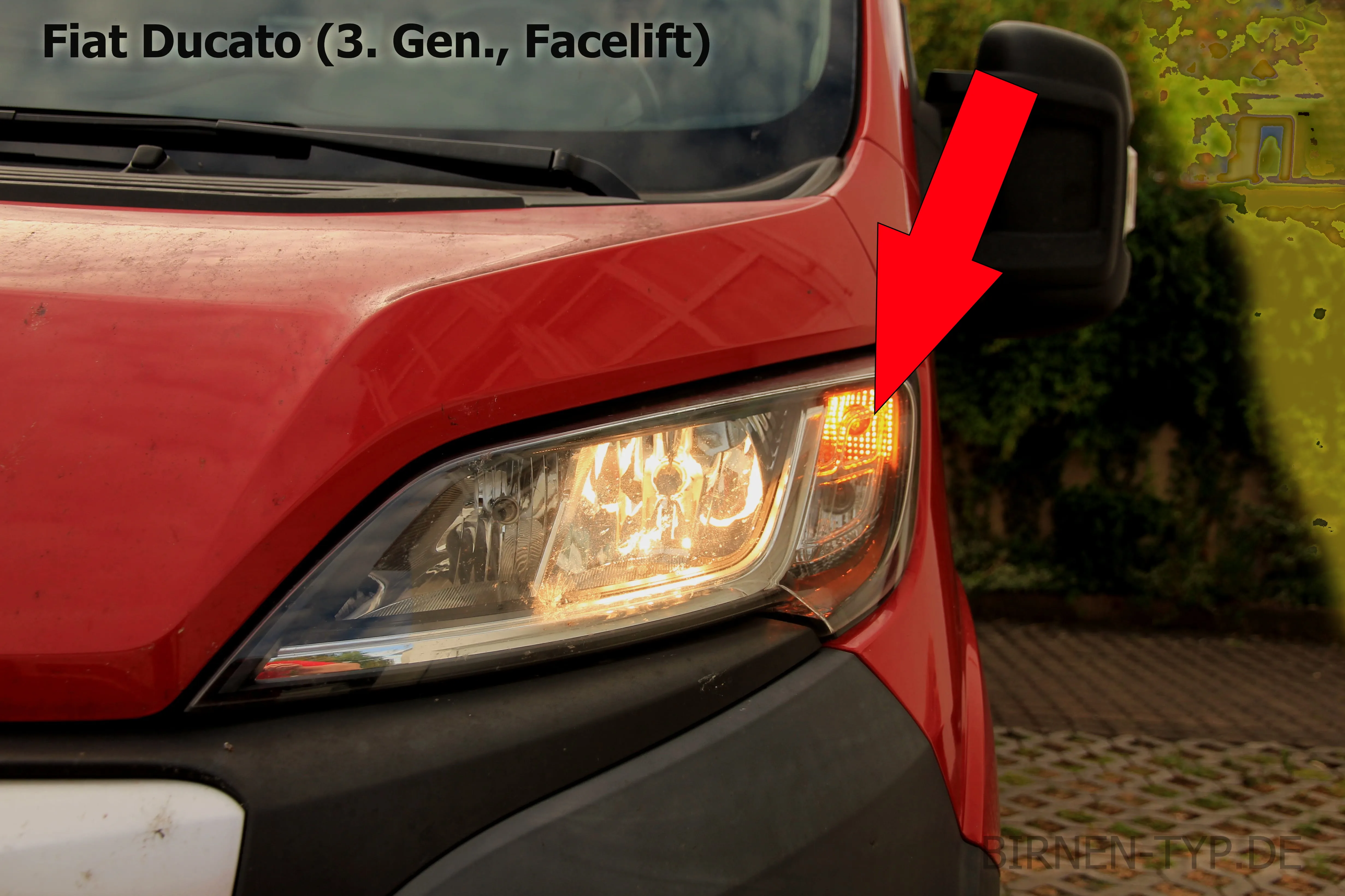 Blinker vorne des Fiat Ducato