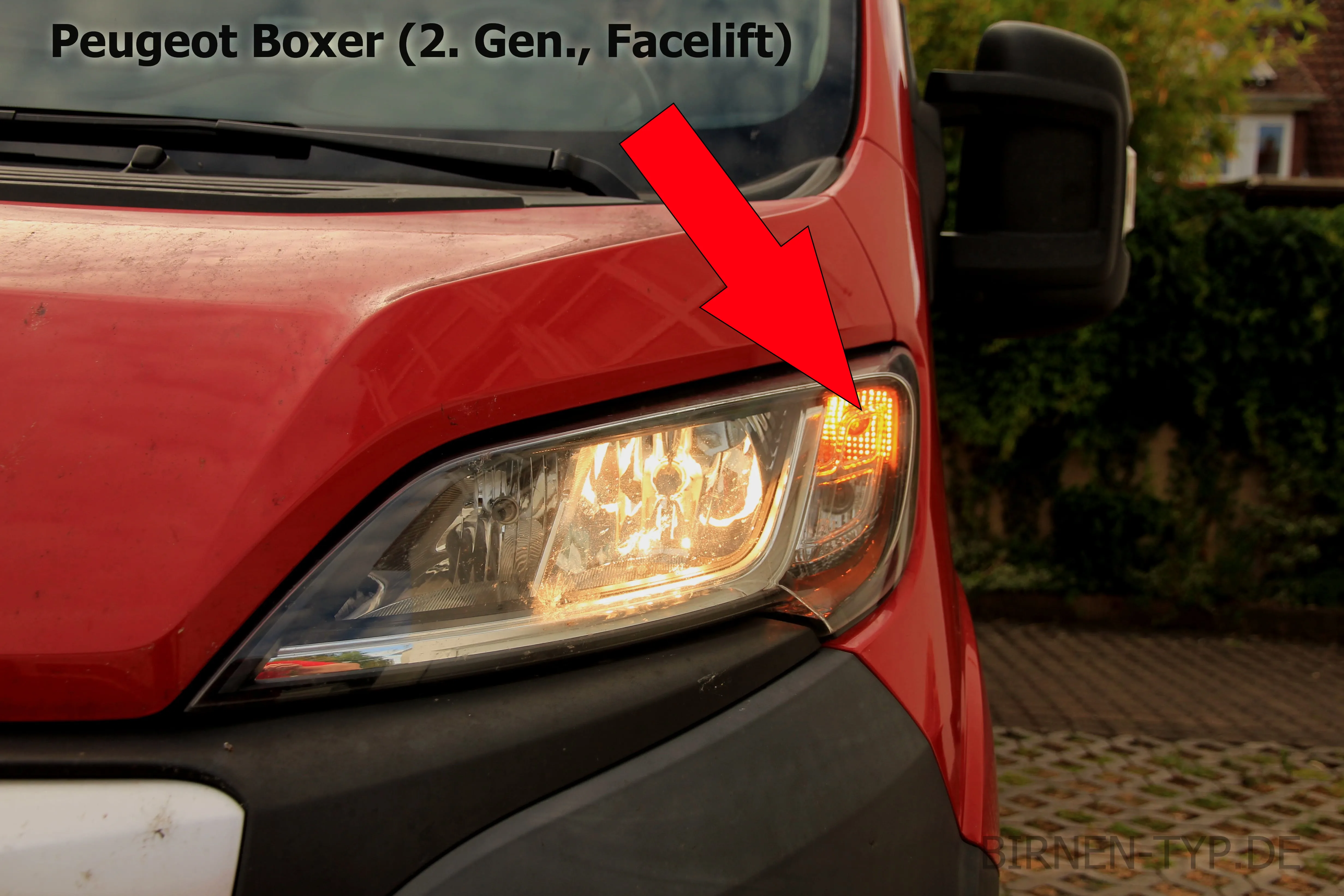 Blinker vorne des Peugeot Boxer