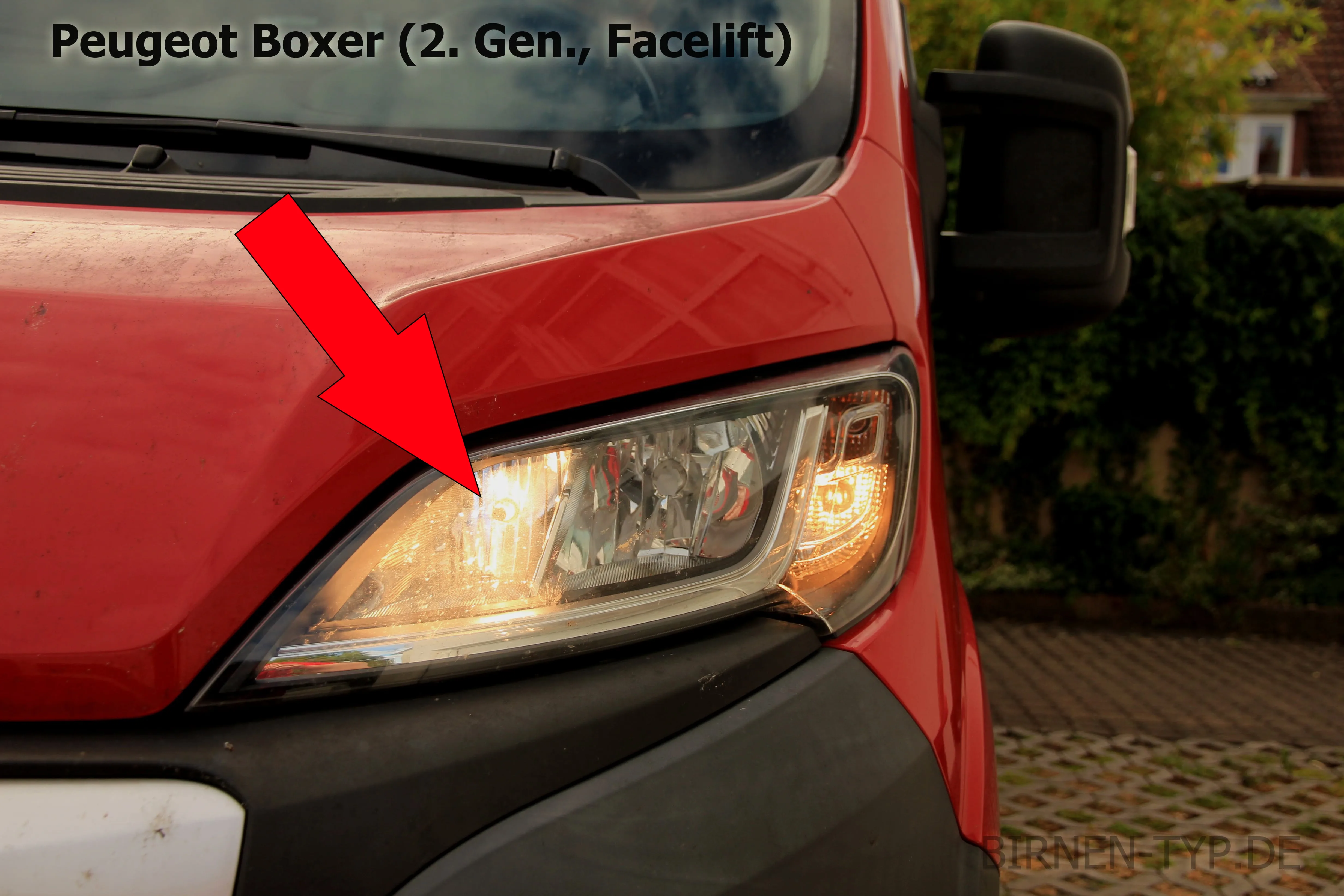 Fernlicht des Peugeot Boxer