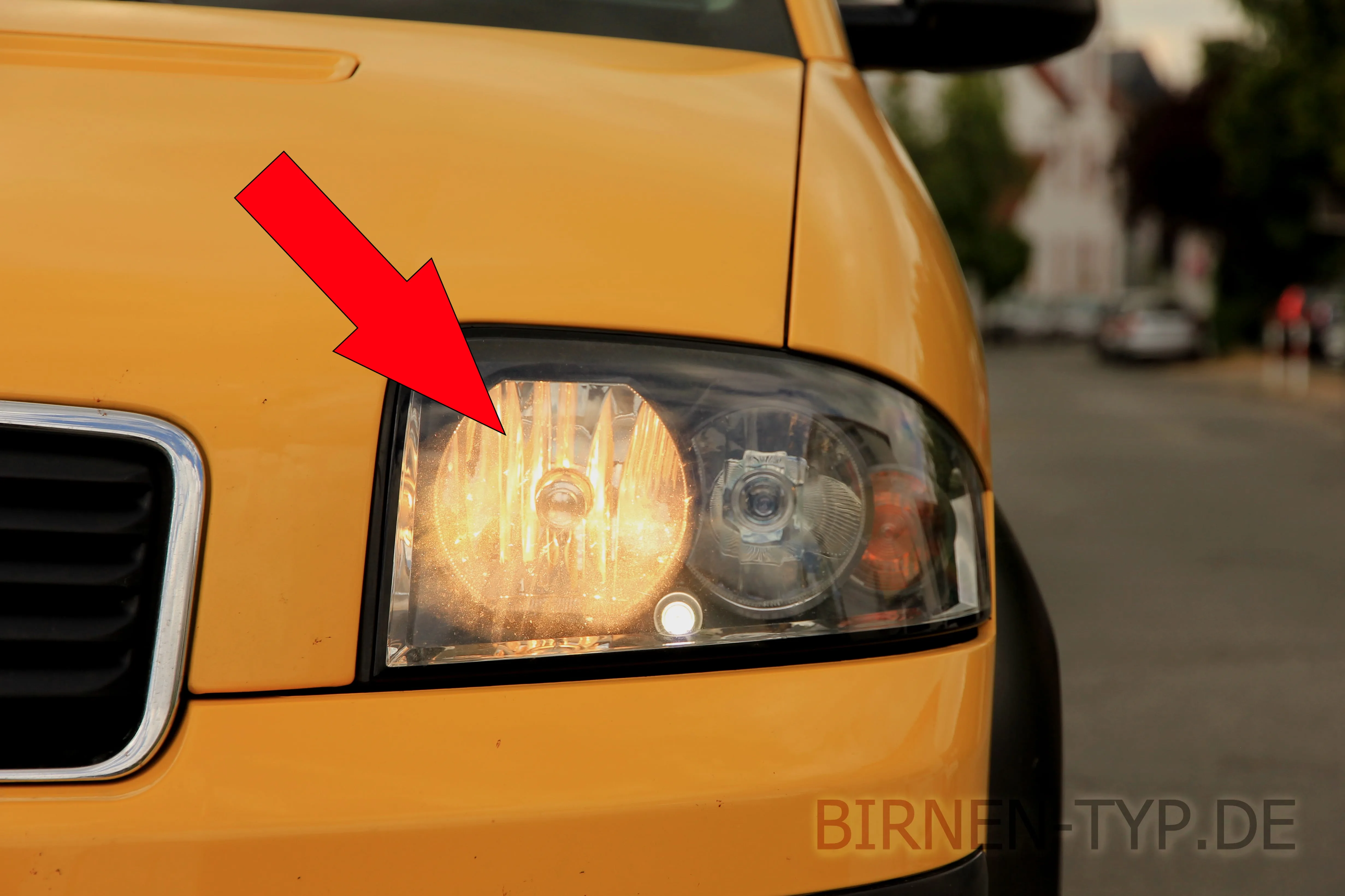 Abblendlicht des Audi A2