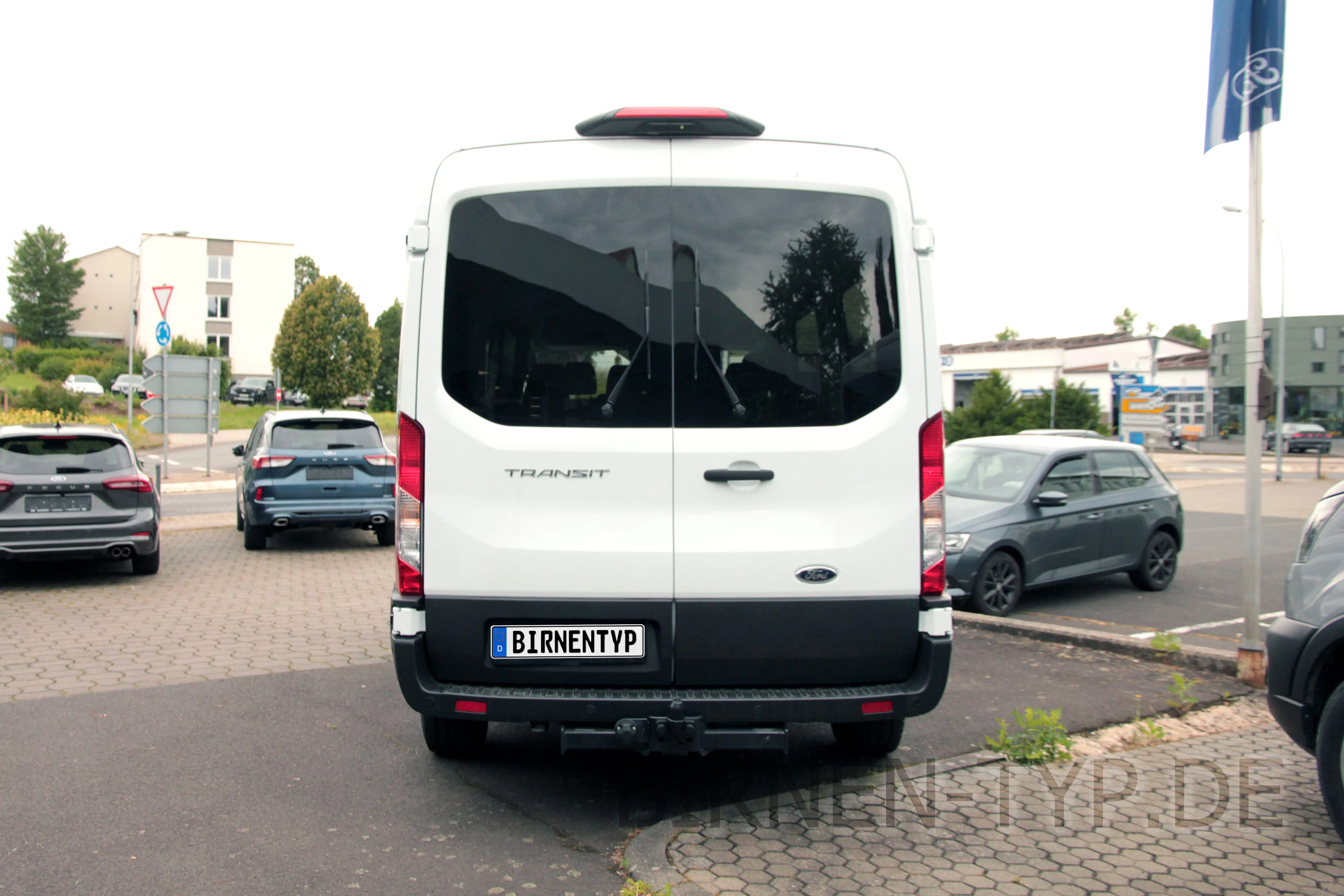 Heck-Ansicht des Ford Transit 7