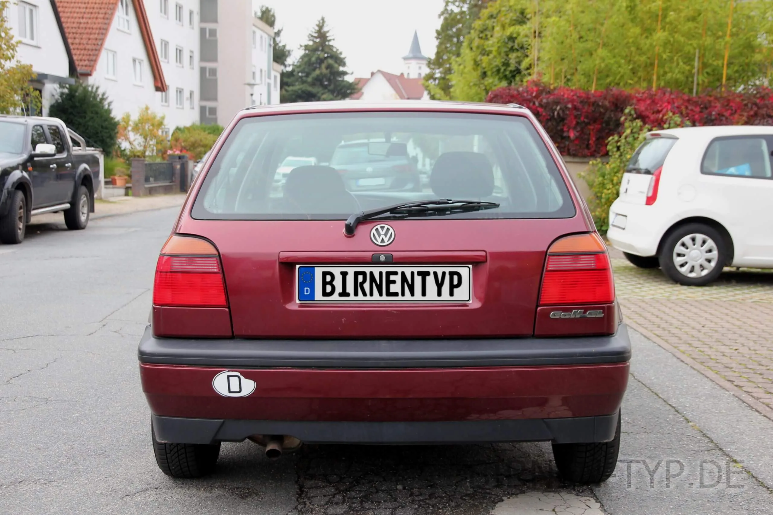 Heck-Ansicht des VW Golf 3