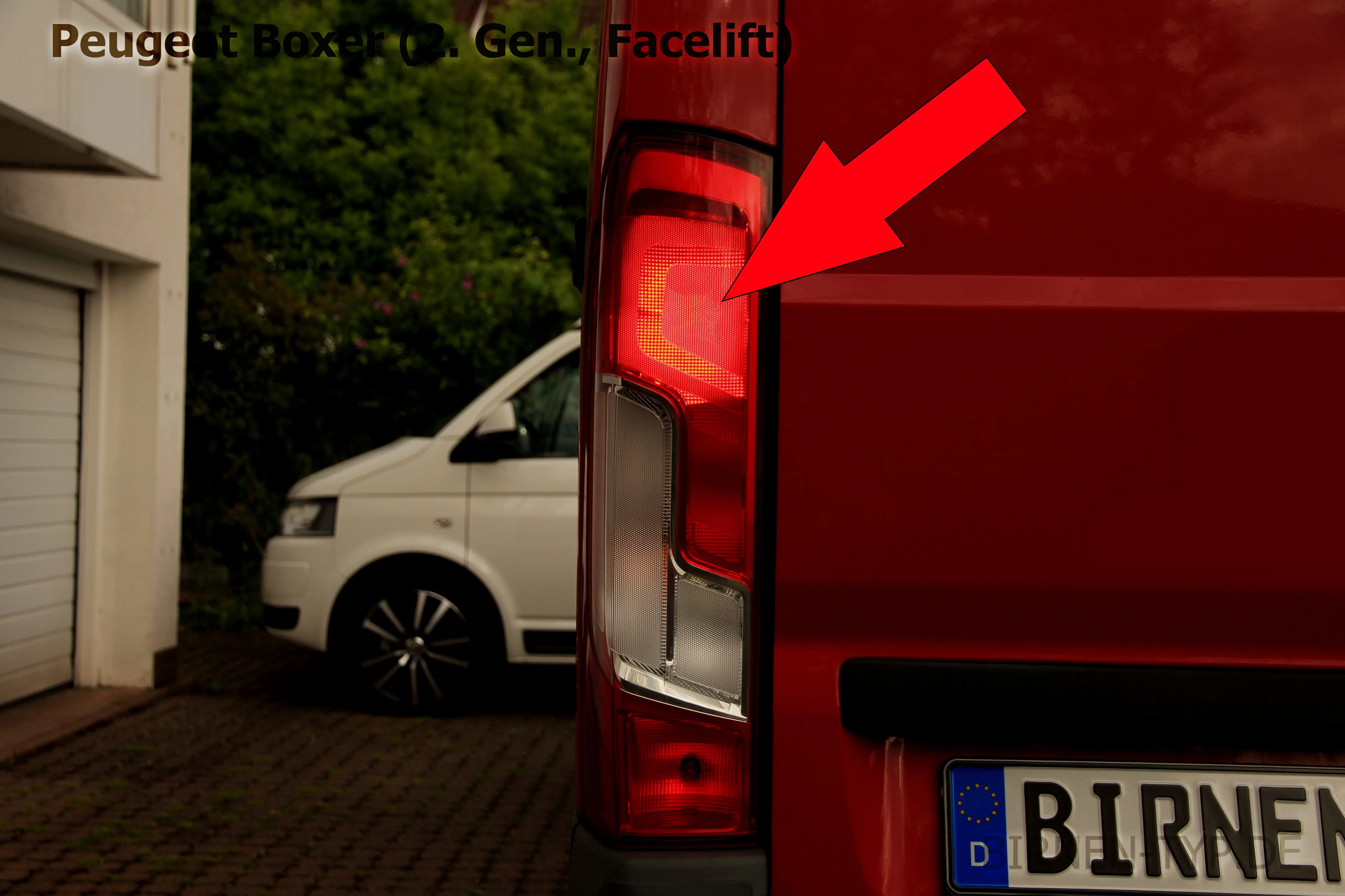 Bremslicht des Peugeot Boxer