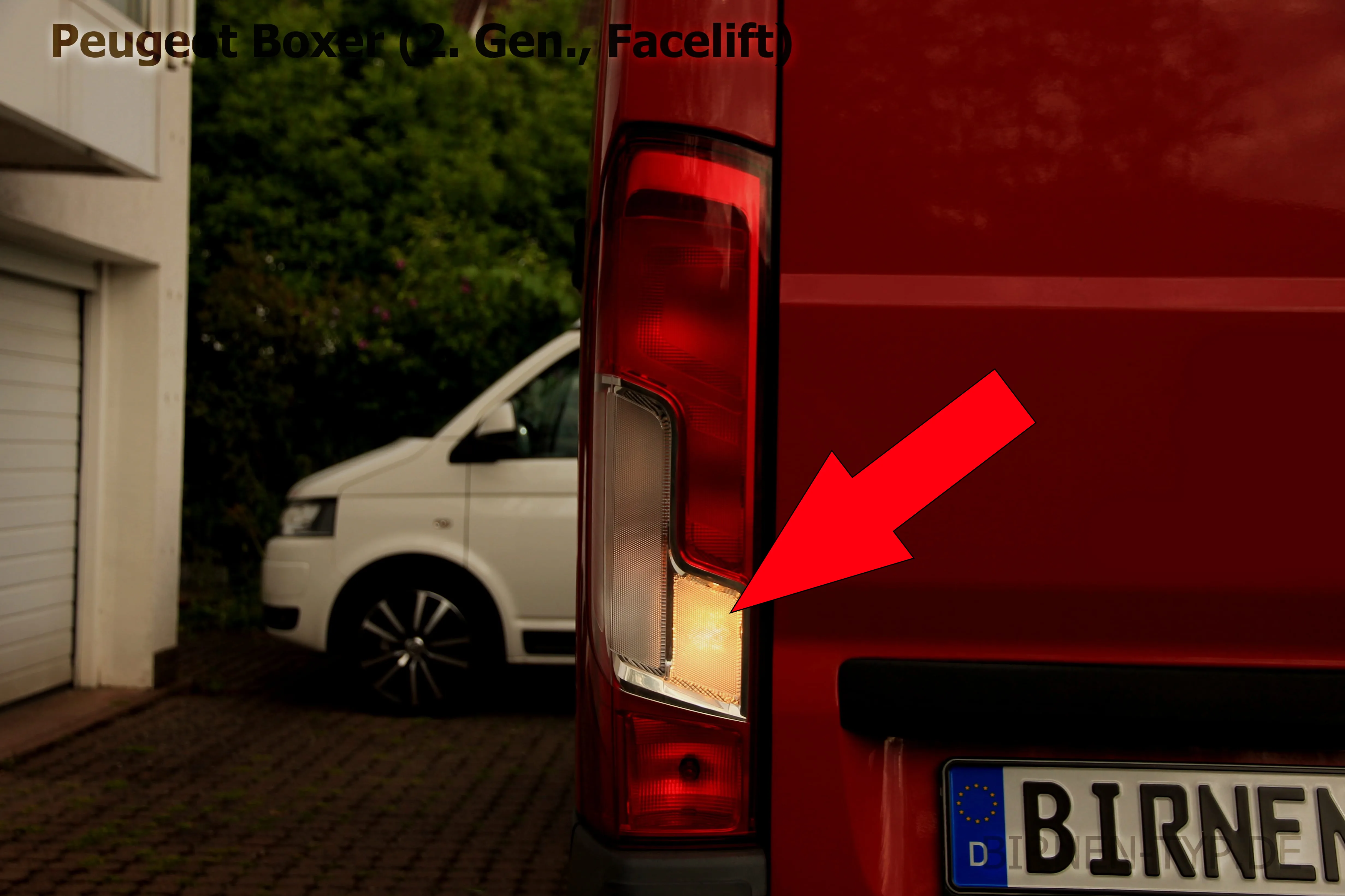 Rückfahrlicht des Peugeot Boxer