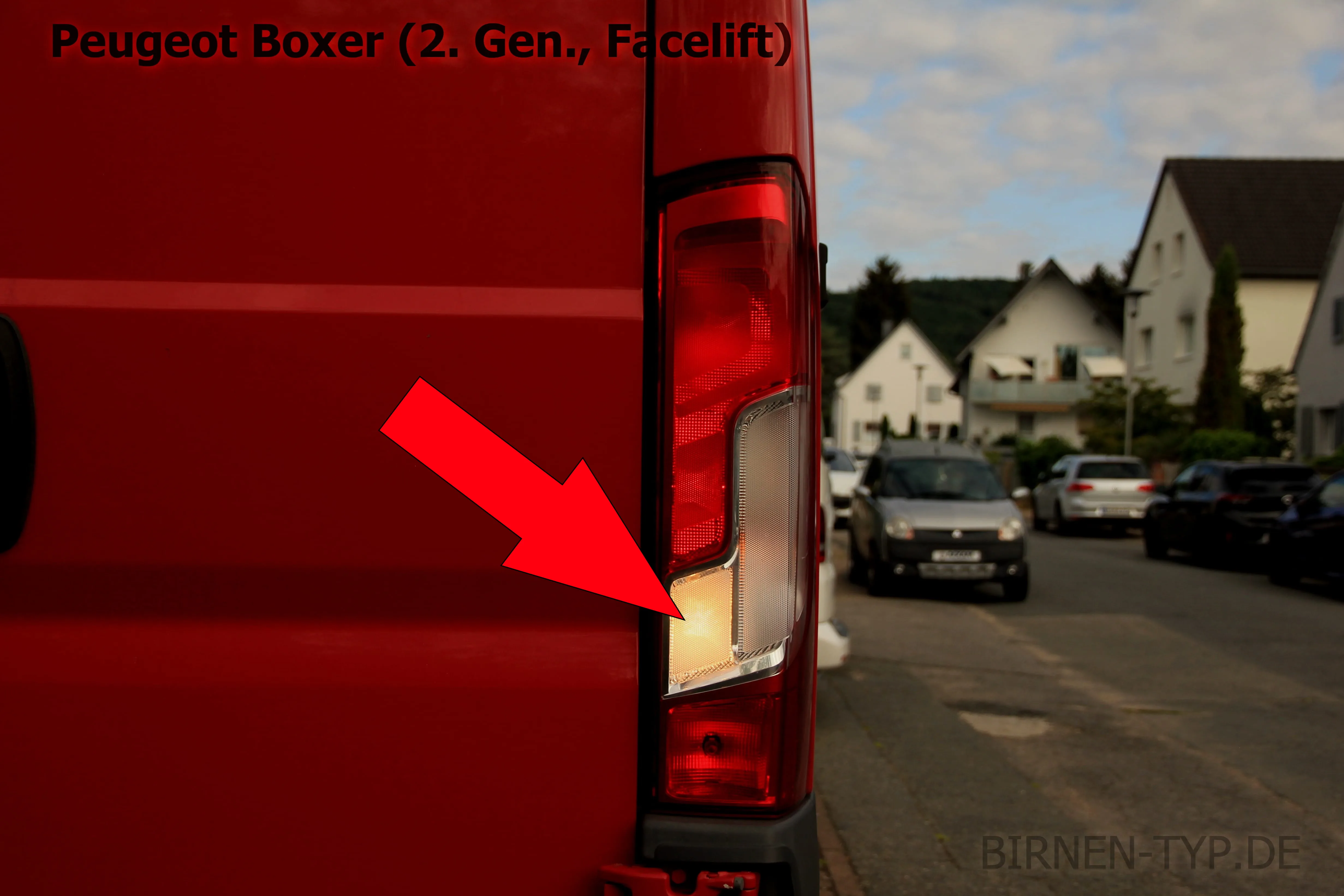 Rückfahrlicht des Peugeot Boxer