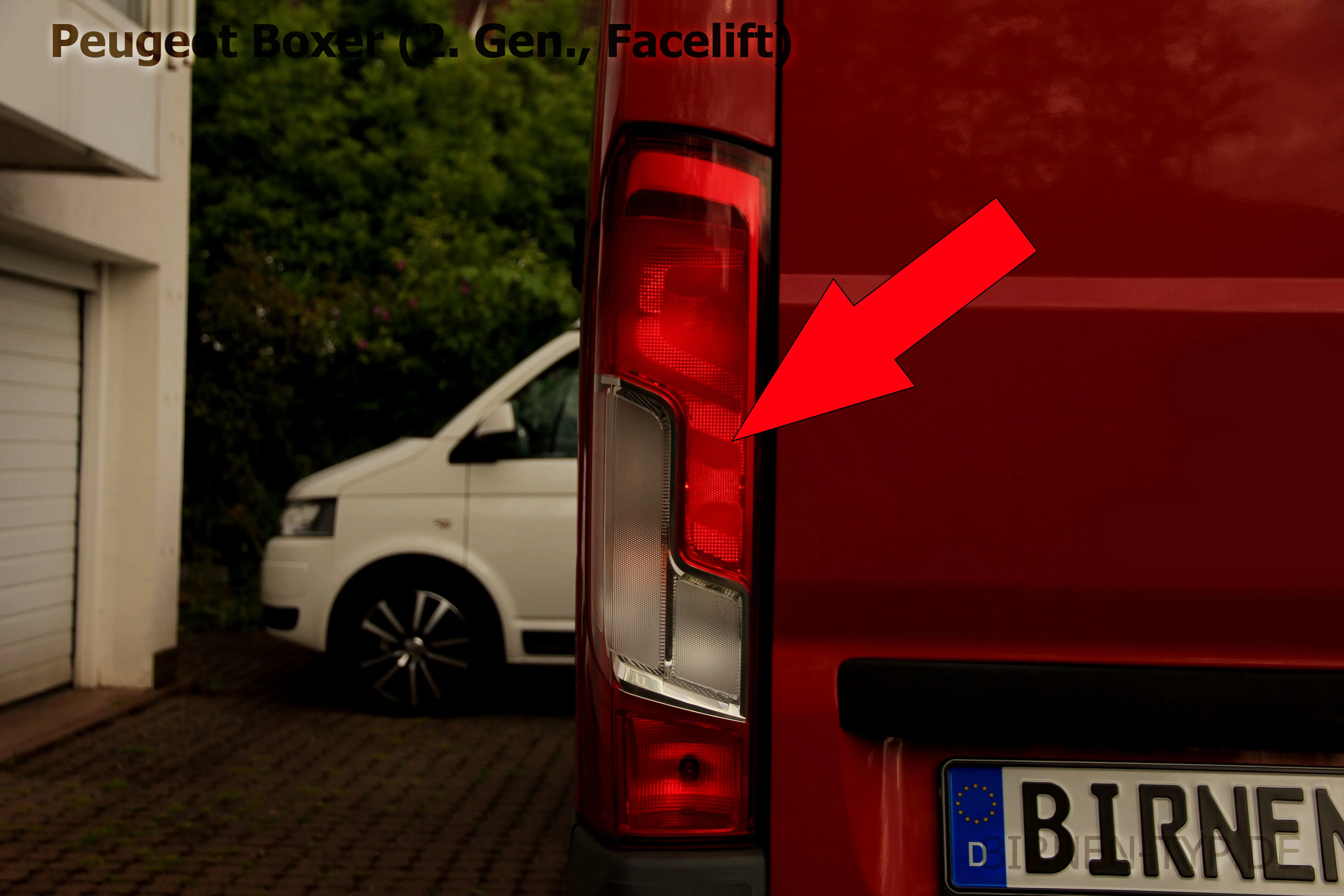 Schlusslicht des Peugeot Boxer