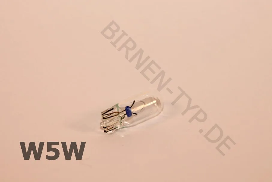 W5W Halogen Birne in der Seitenansicht