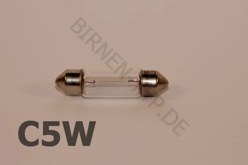 Typische C5W-Birne mit Sockel SV8,5-8