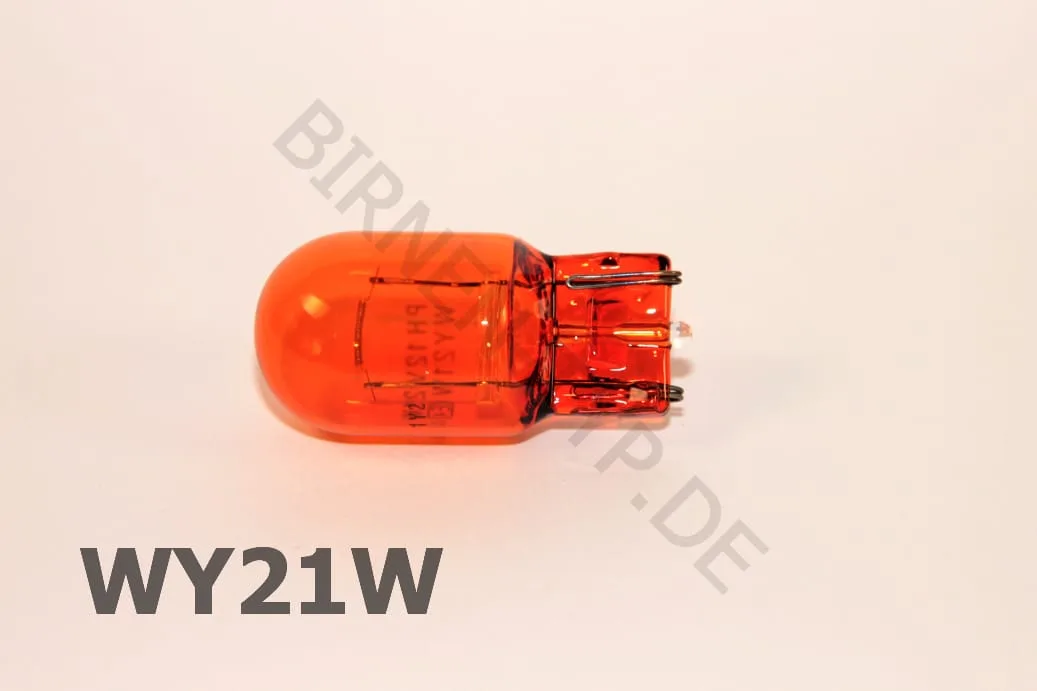 Typische WY21W-Birne mit Sockel W3x16d