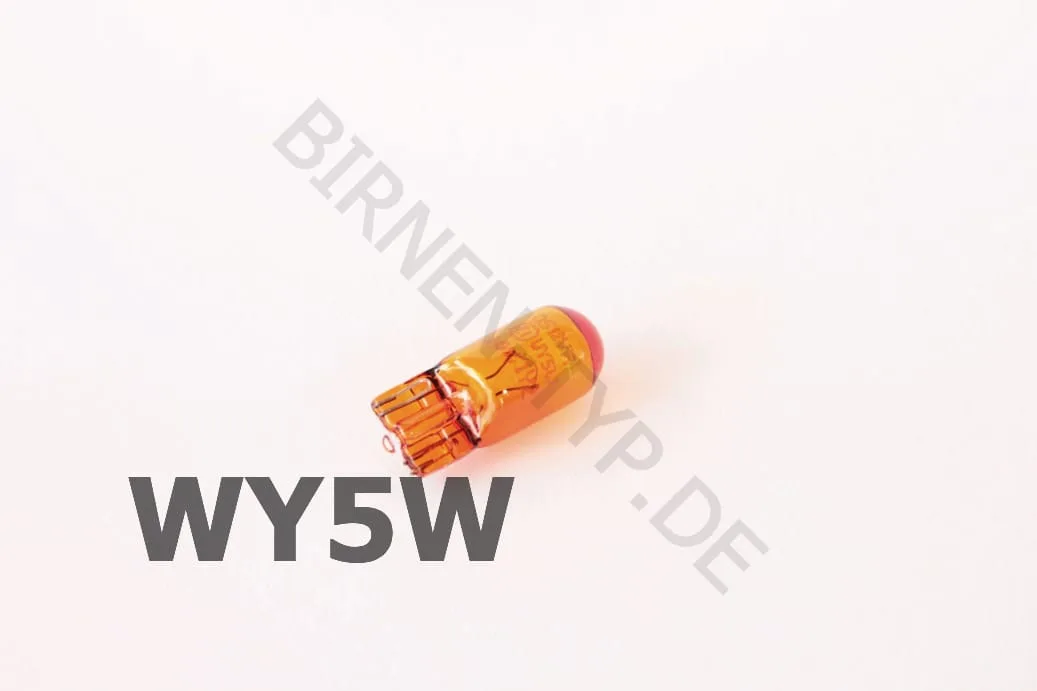 Typische WY5W-Birne mit Sockel T10 / W2,1x9,5d